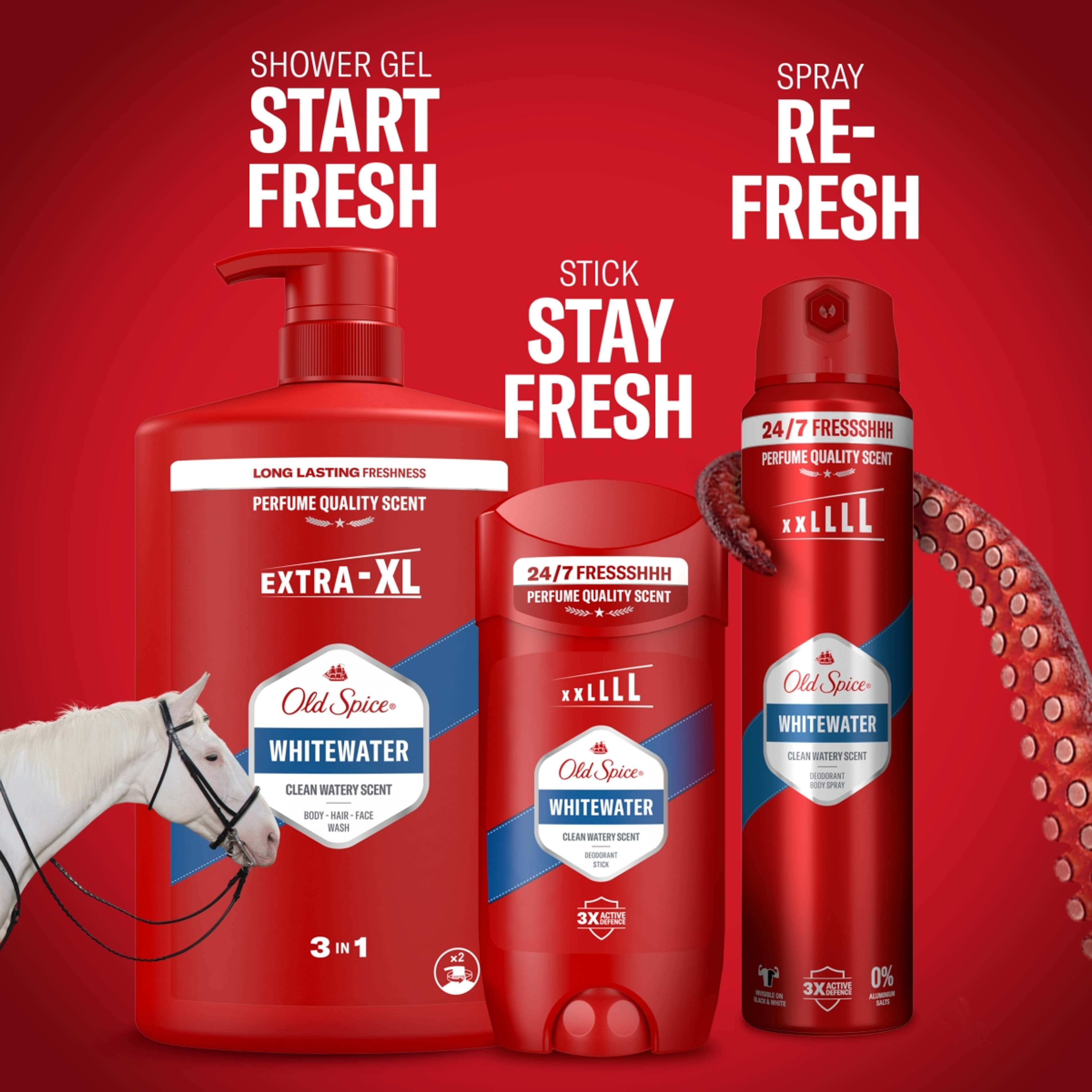 Old Spice Whitewater tusfürdő - 1000 ml-9