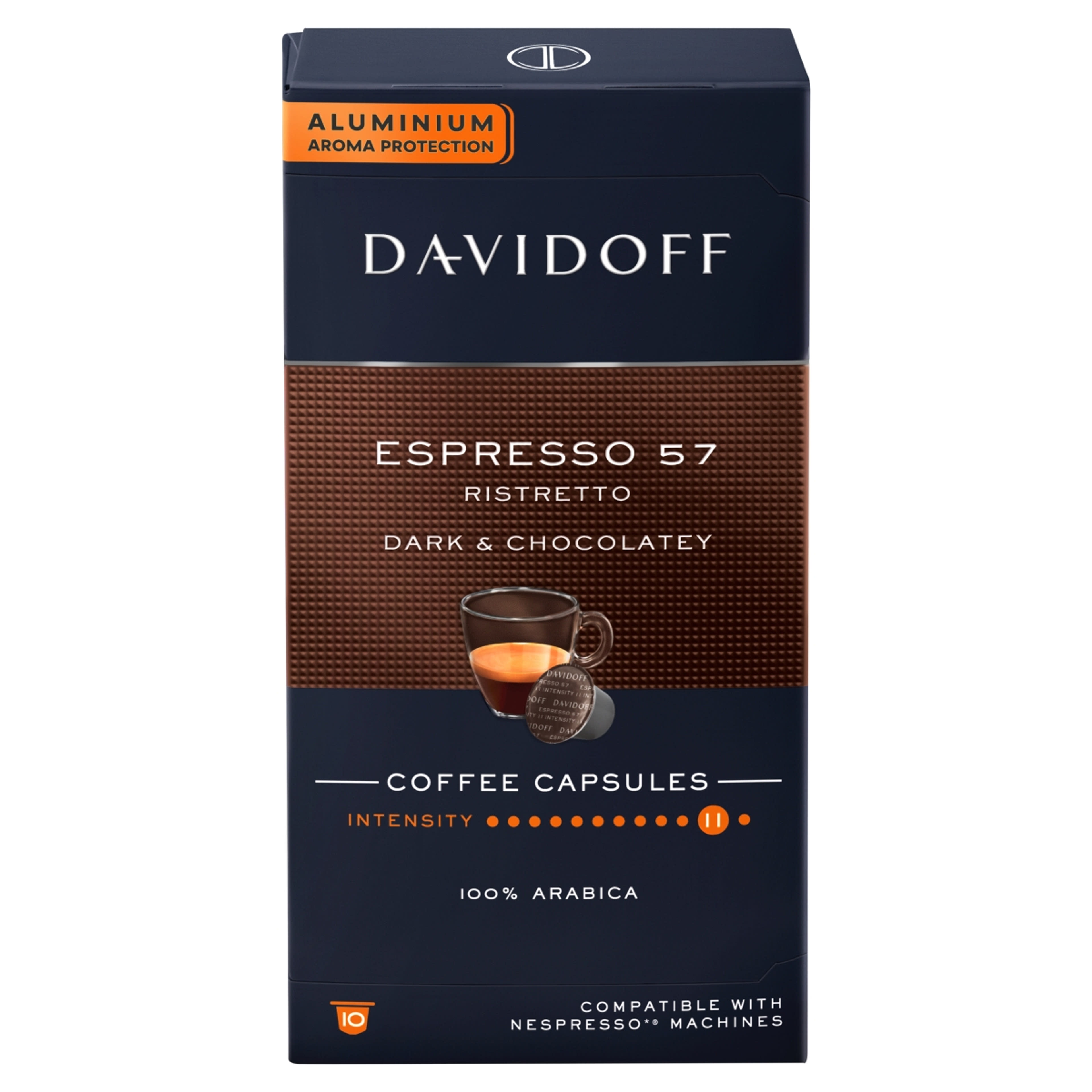 Davidoff Espresso 57 Ristretto Dark & Chocolatey kávékapszula - 10 db