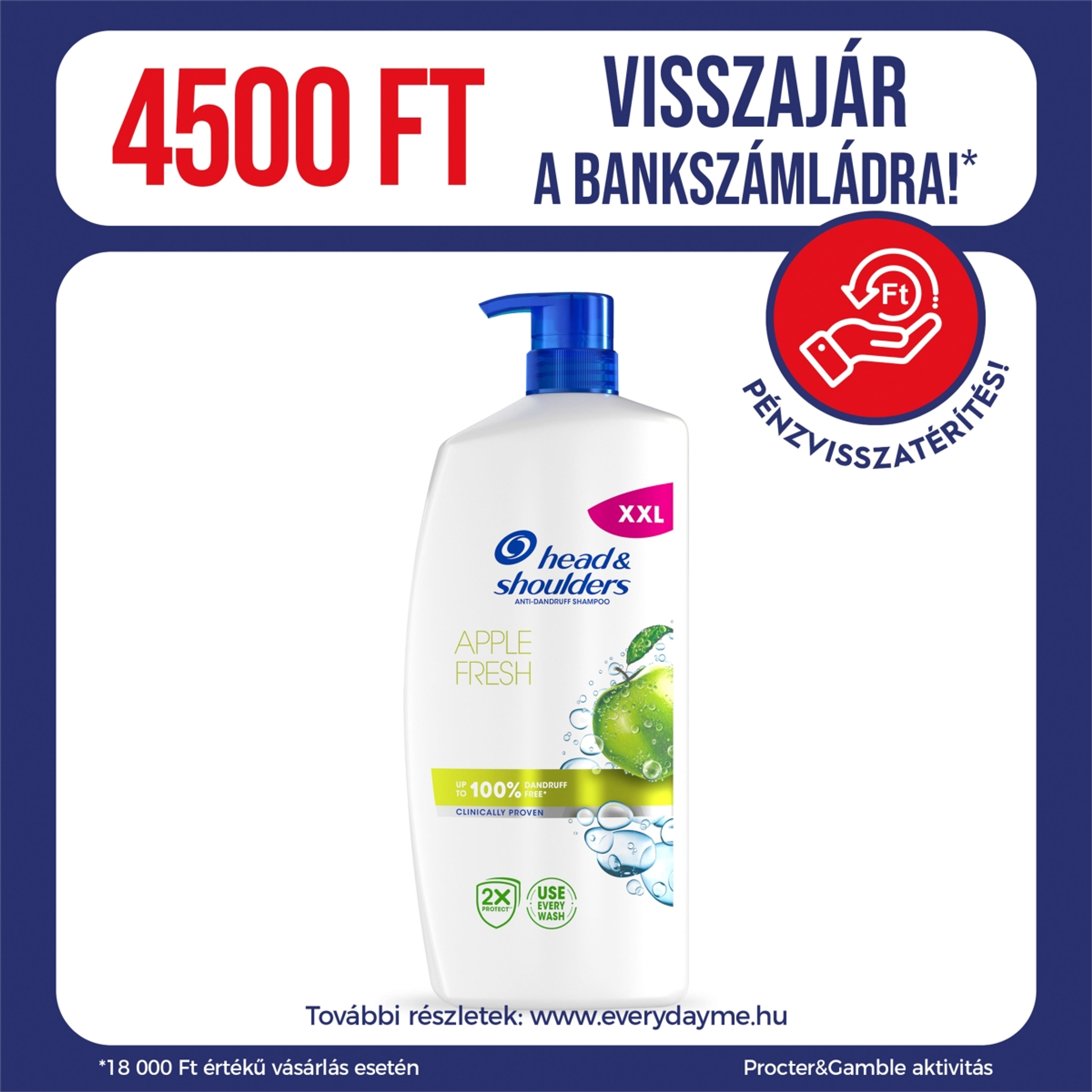 Head & Shoulders Apple Fresh korpásodás elleni sampon - 800 ml