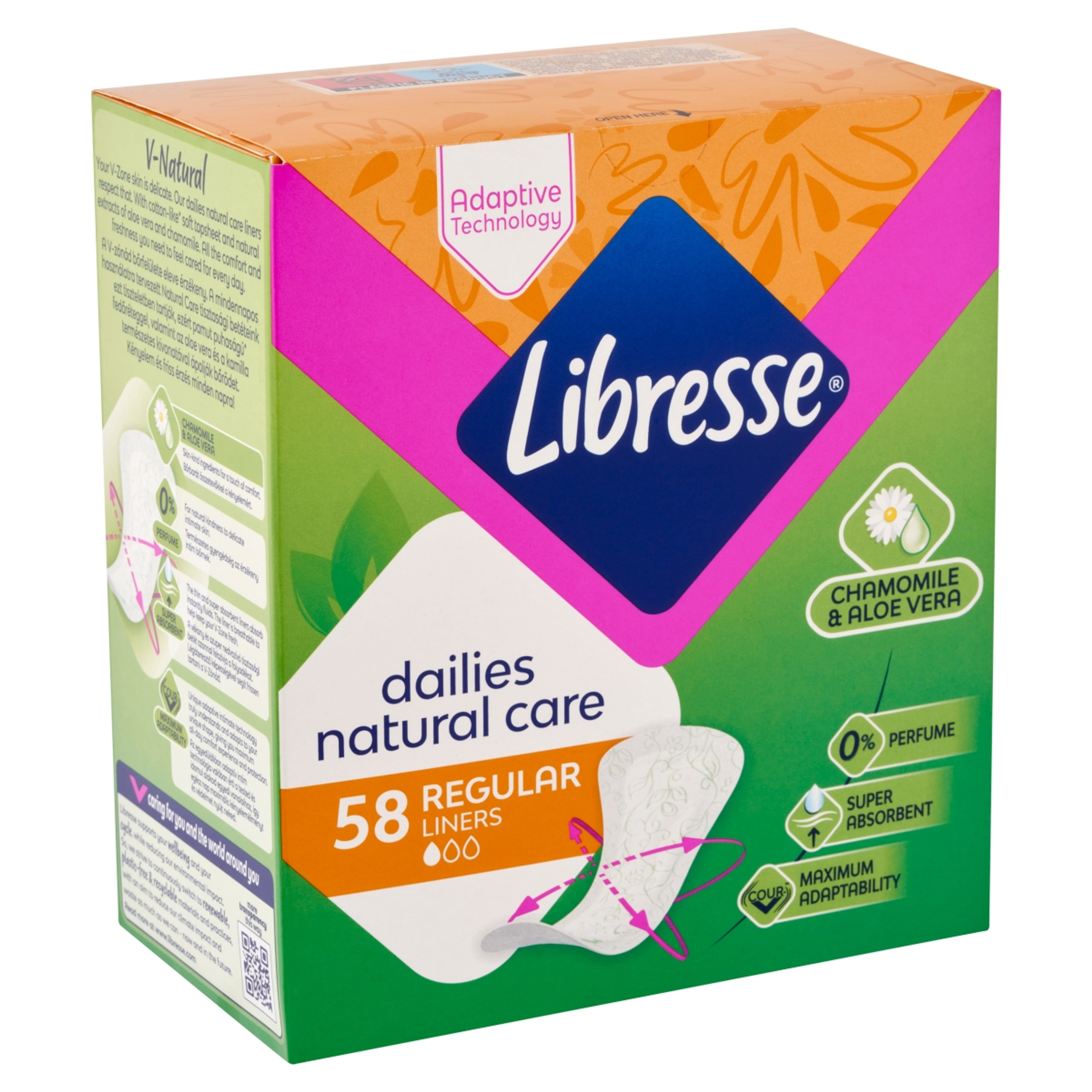Libresse Natural Care Normal illatmegkötő tisztasági betét - 58 db-2