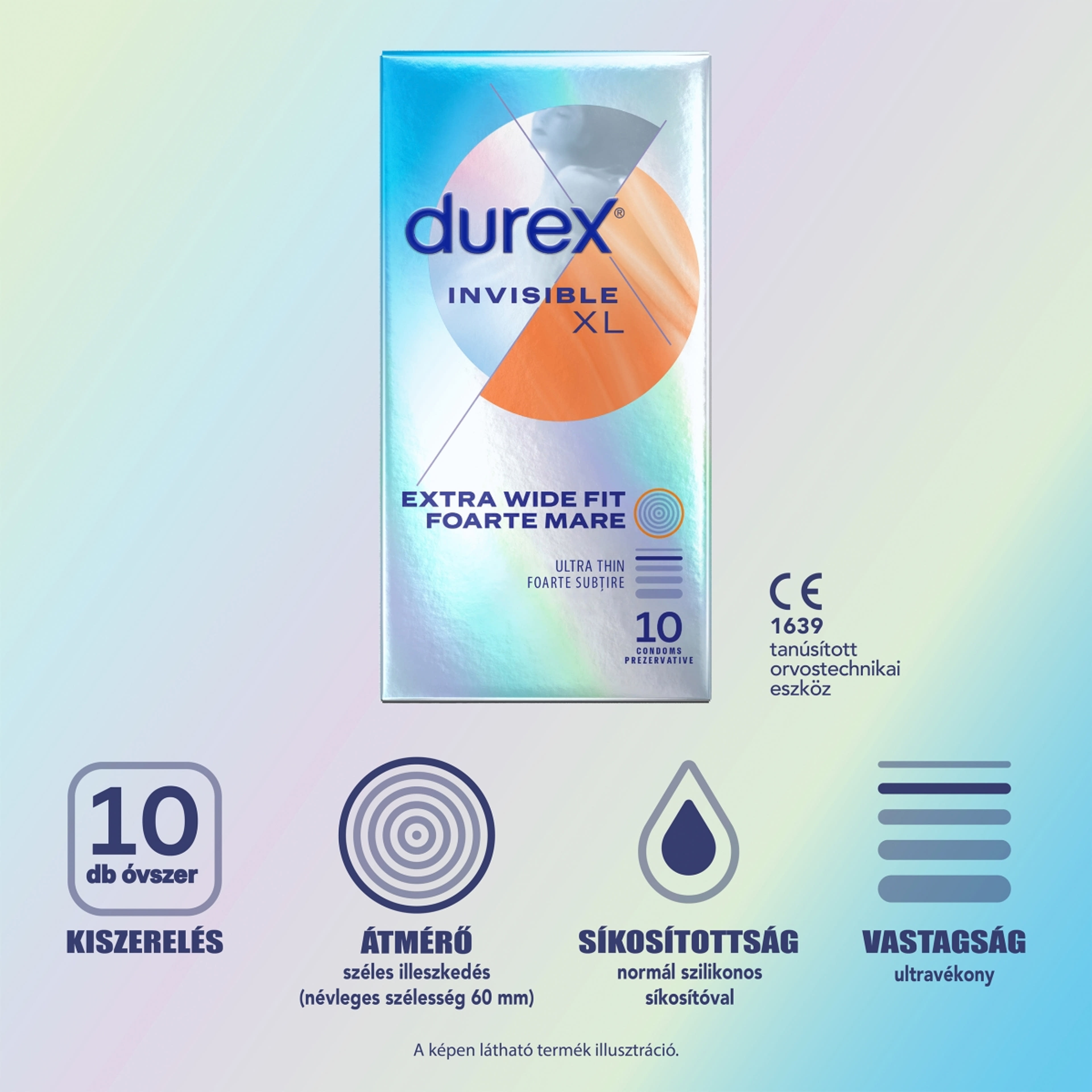 Durex Invisible XL óvszer - 10 db-4