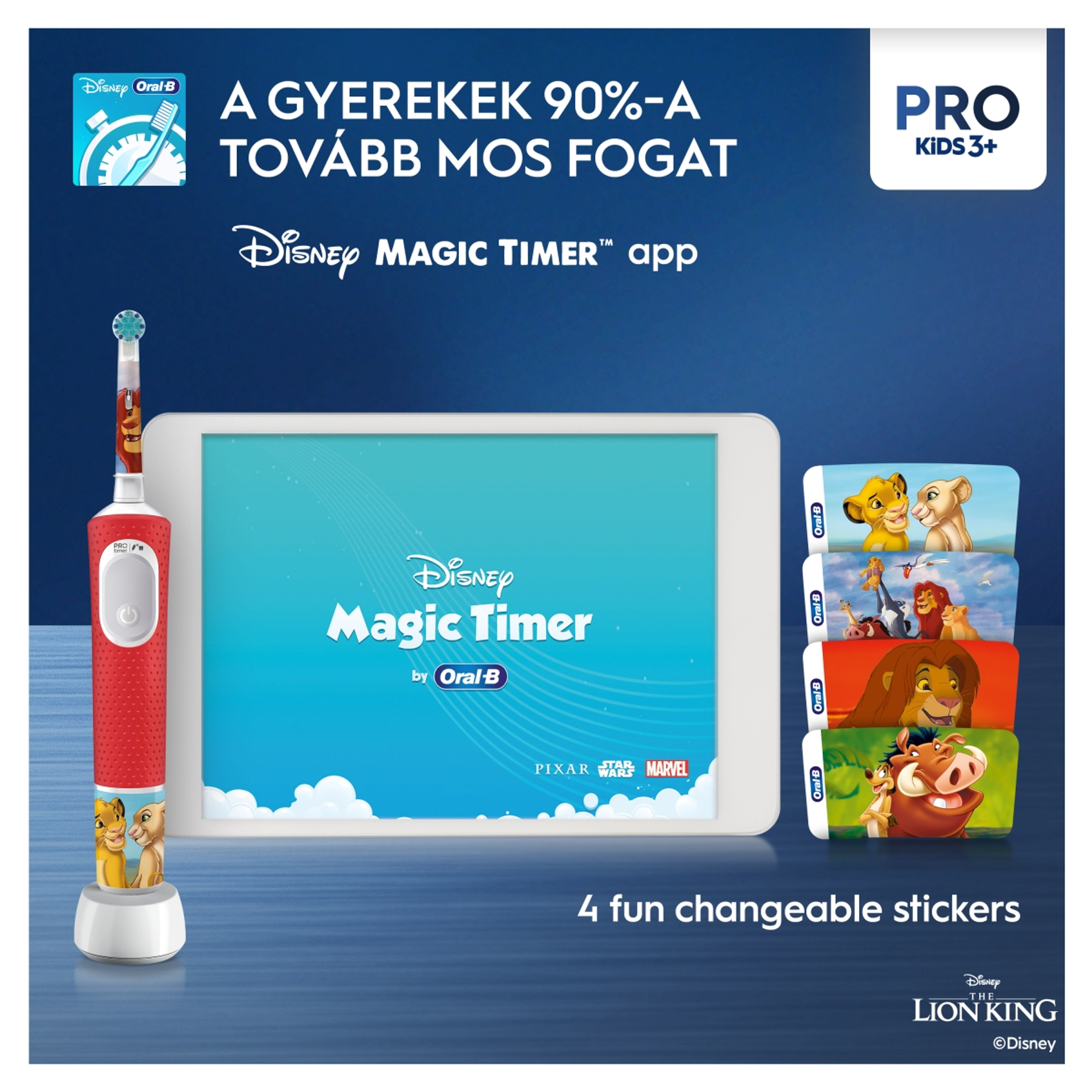 Oral-B Kids Lion King elektromos  fogkefe + utitok - 1 db-7