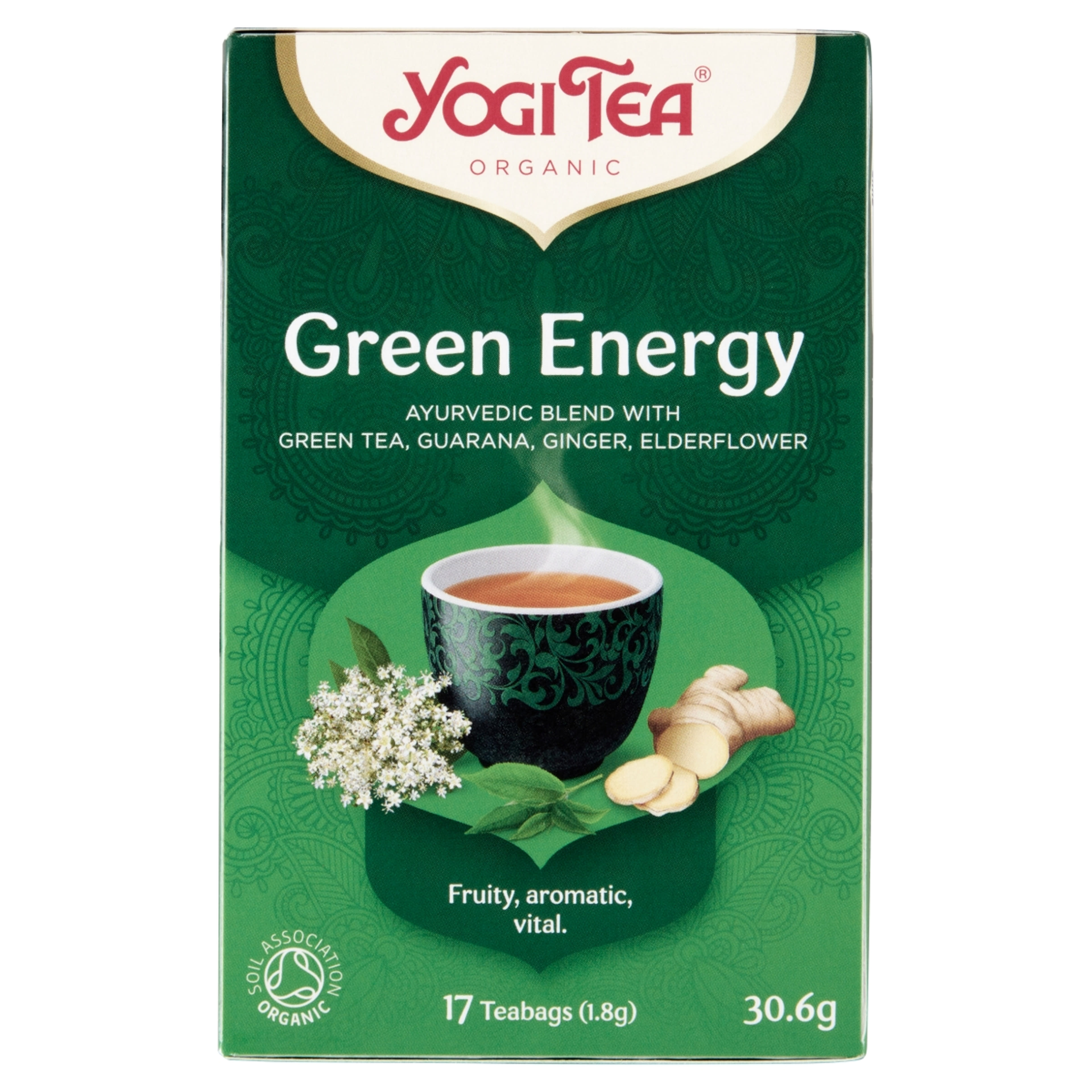 Yogi tea energizáló zöld bio tea - 30,6 g