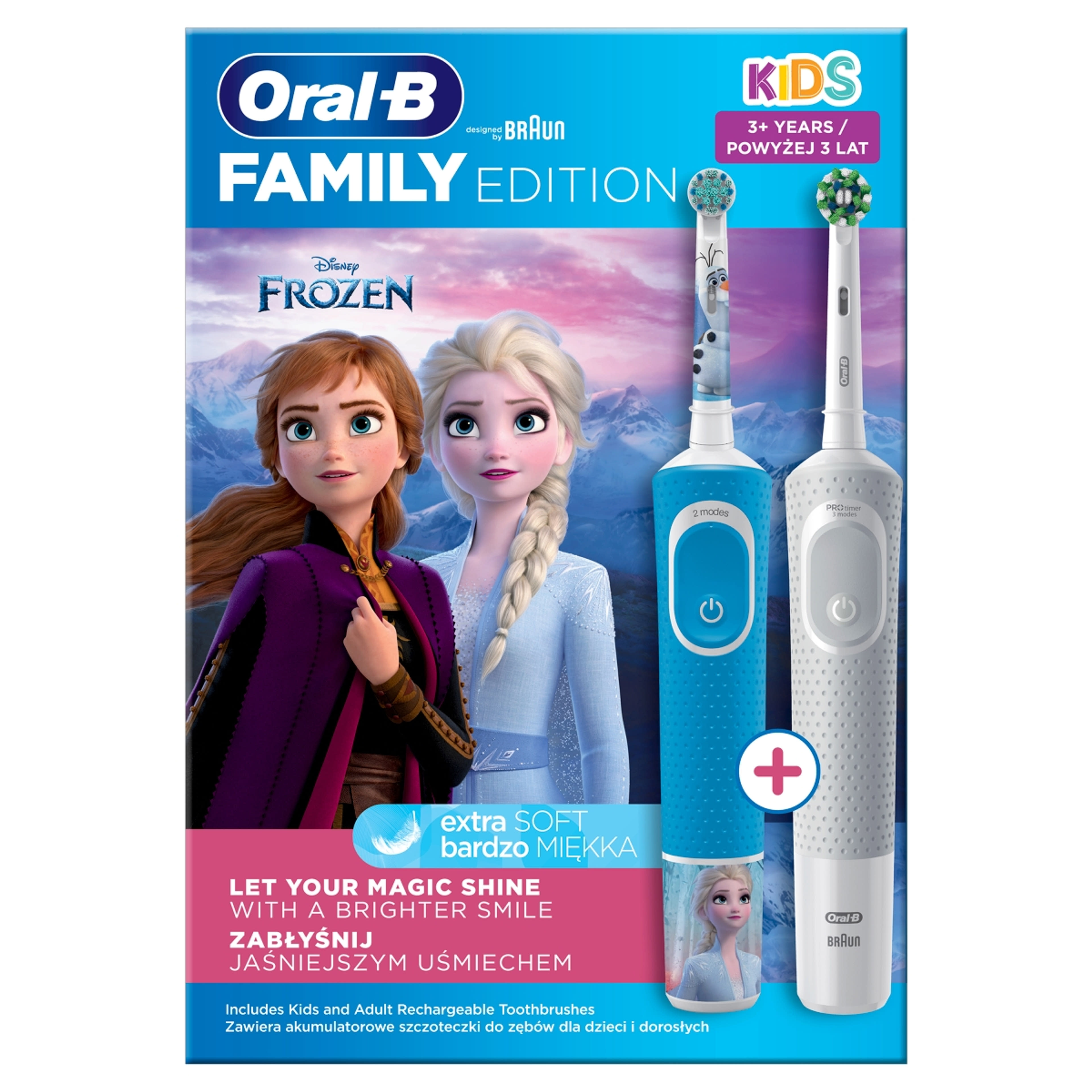Oral-B elektromos fogkefe Frozen, családi kiszerelés - 2 db-1