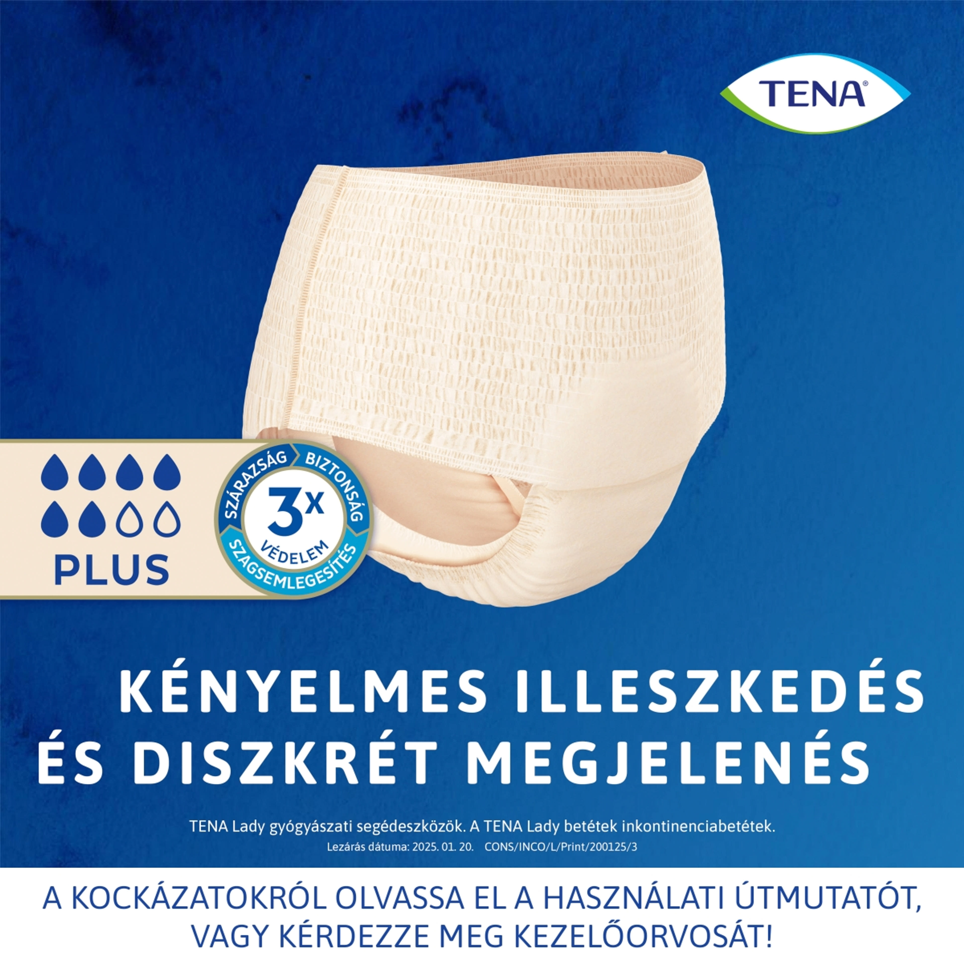 Tena Lady Pants Crème eldobható női inkontinencia-fehérnemű L - 8 db-5