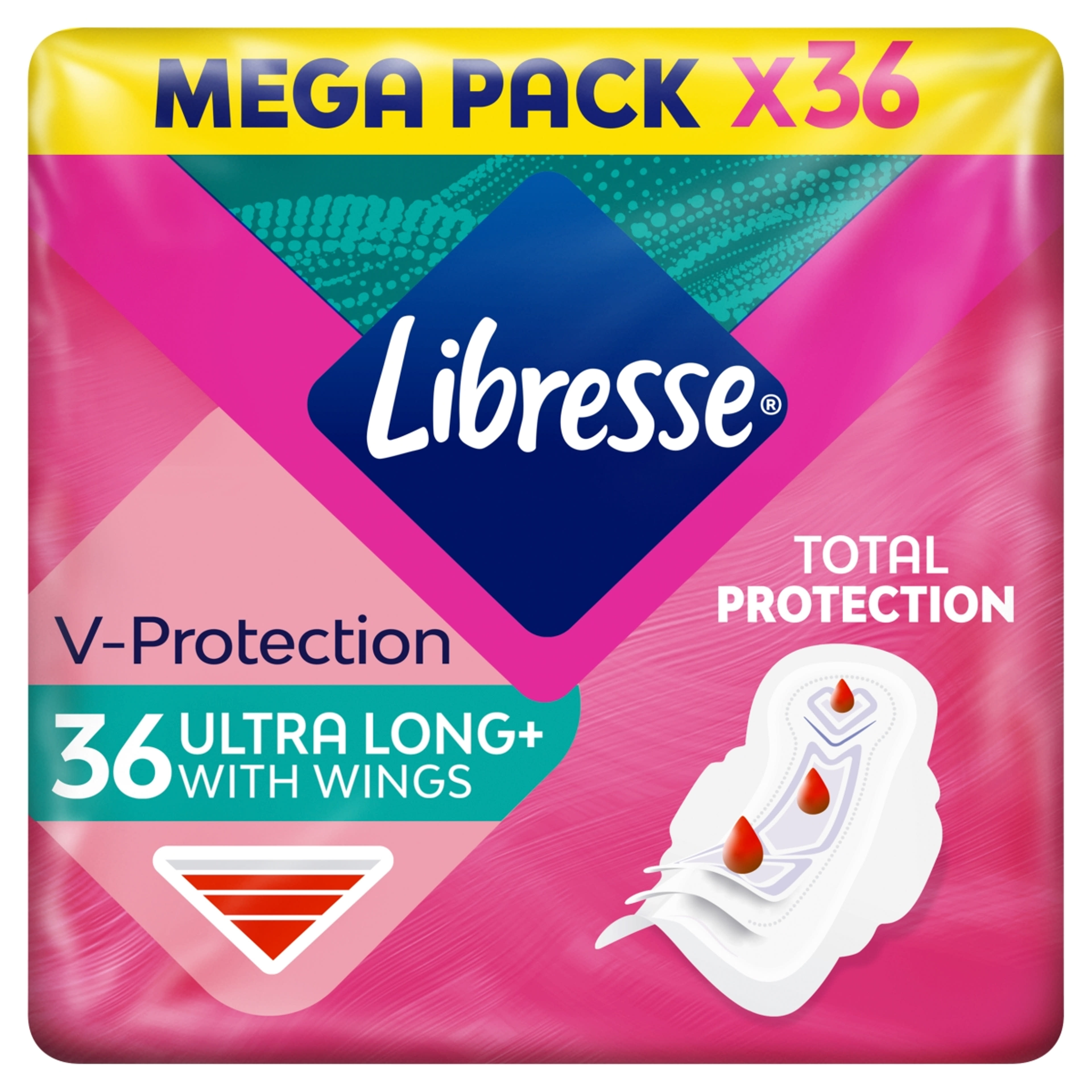 Libresse Ultra Long+ V-Protection egészségügyi betét - 36 db-7