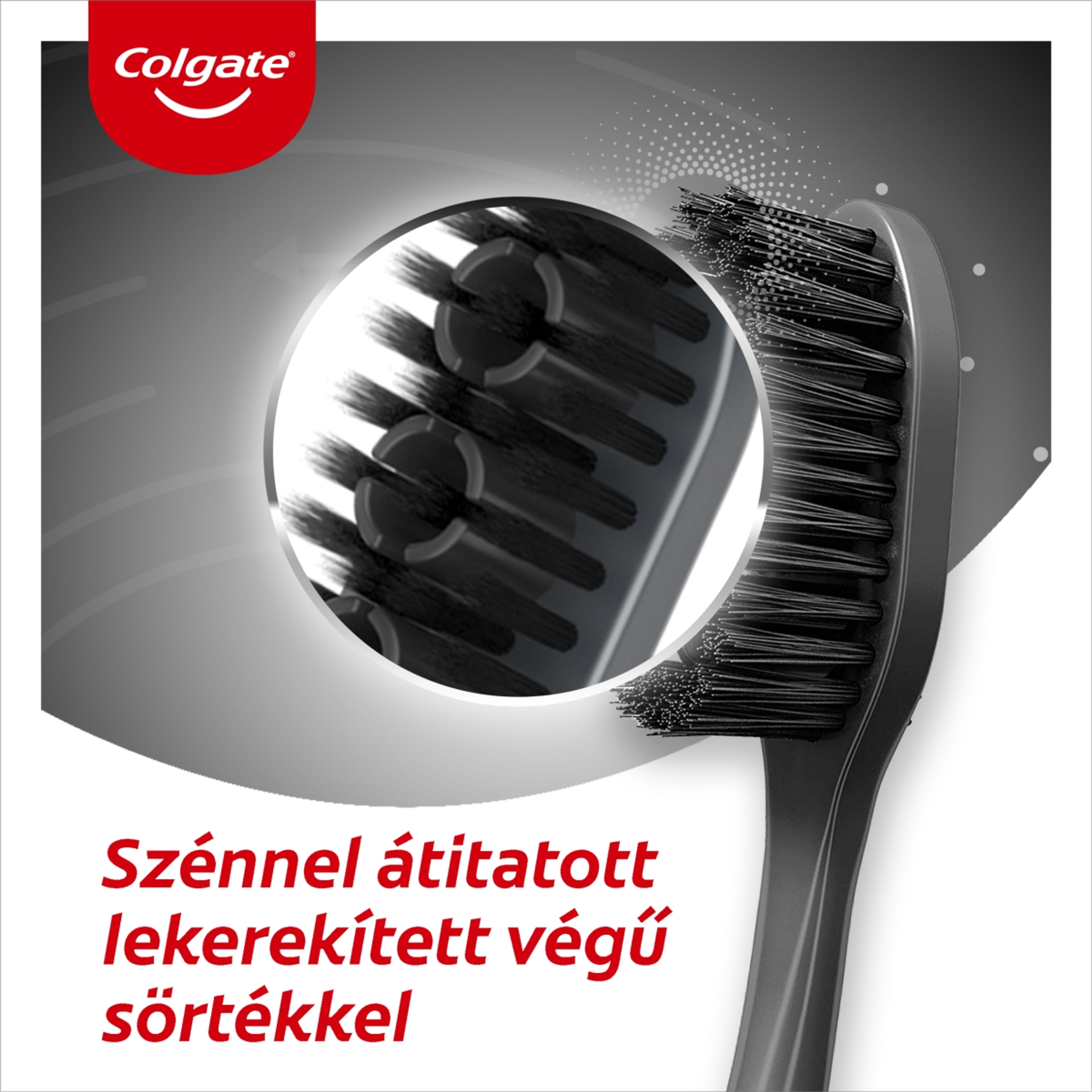 Colgate 360 Charcoal közepes fogkefe - 2 db-4