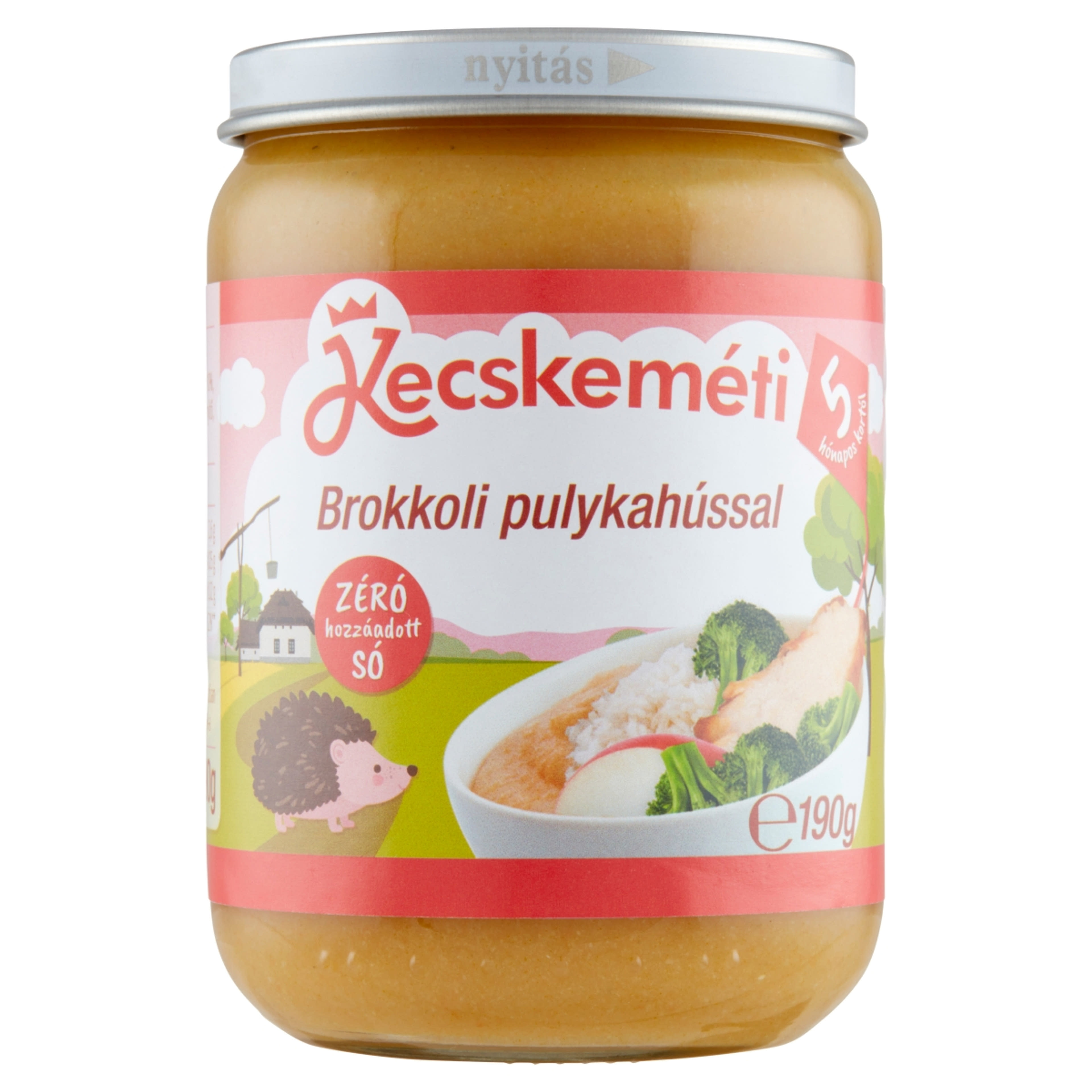 Kecskeméti Bébiétel Brokkoli Pulykahús Ízesítéssel 5 Hónapos Kortól - 190 g-1