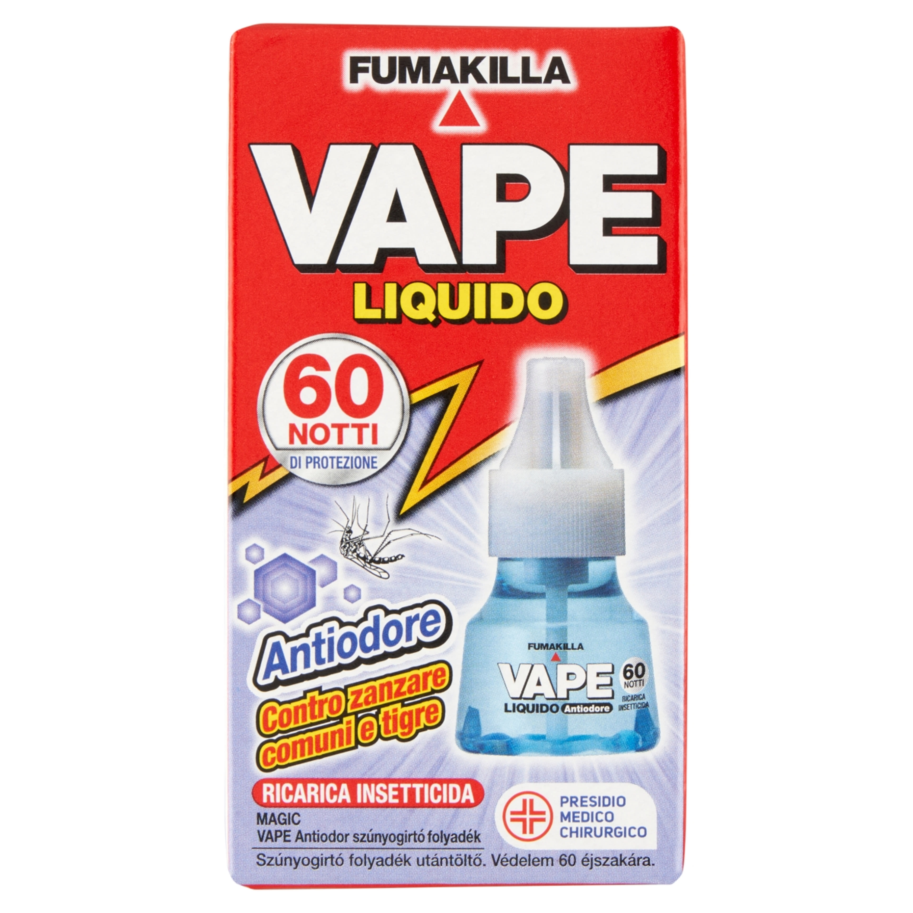 Vape Antiodor szúnyogriasztó utántöltő folyadék 60 éj - 36 ml
