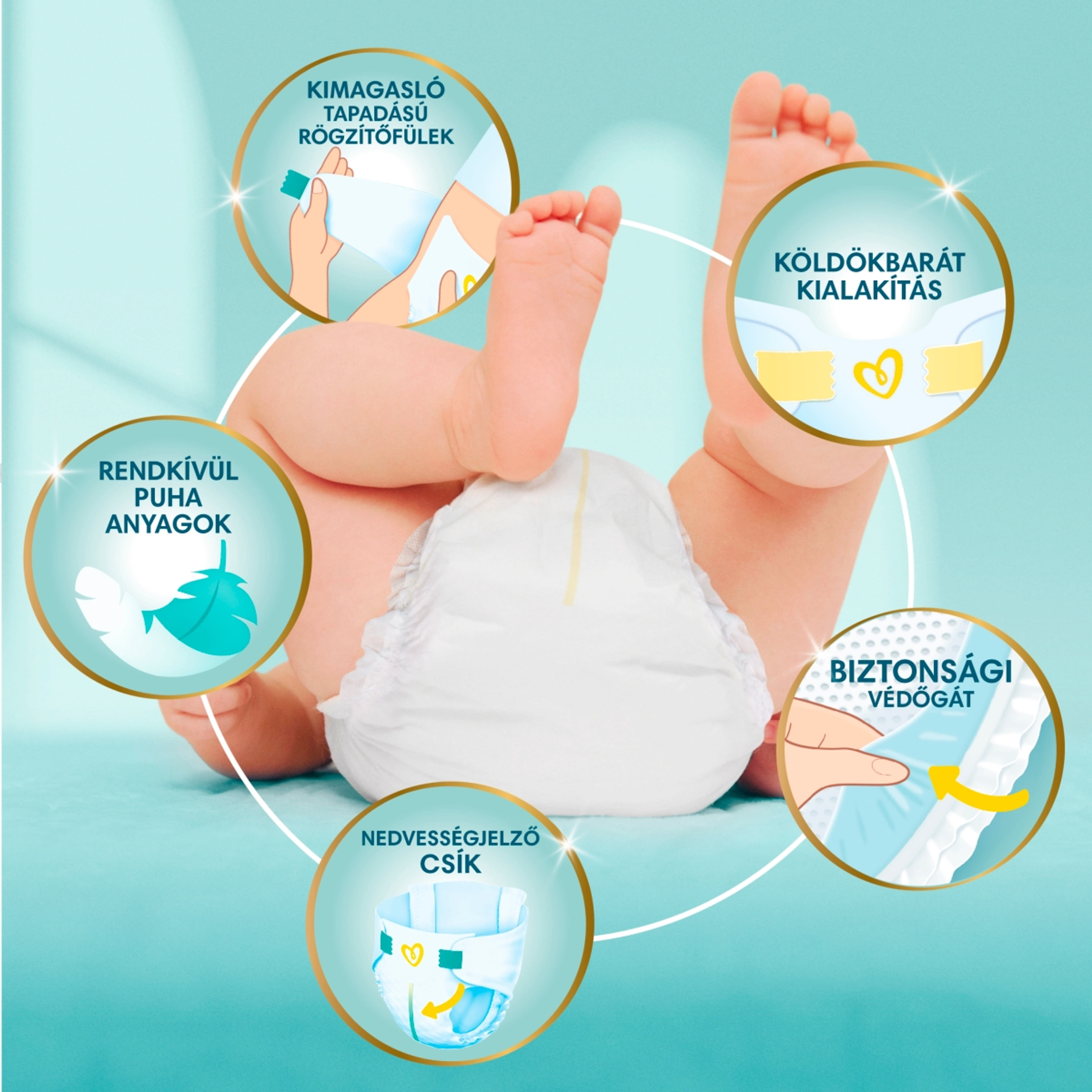 Pampers Premium Care Pelenka Újszülött Kortól - 30 db-3
