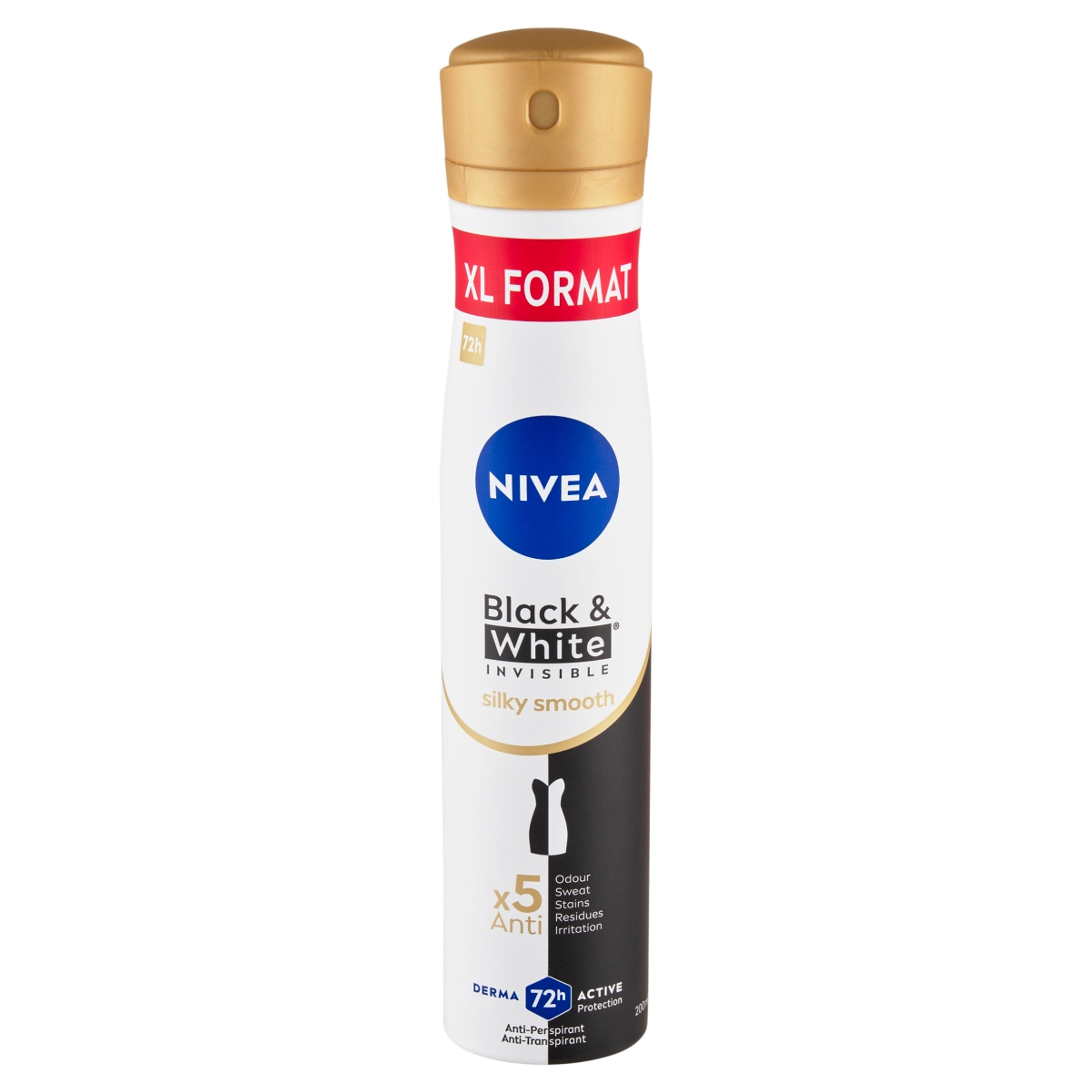 Nivea Black & White Invisible Silky Smooth izzadásgátló dezodor - 200 ml-2