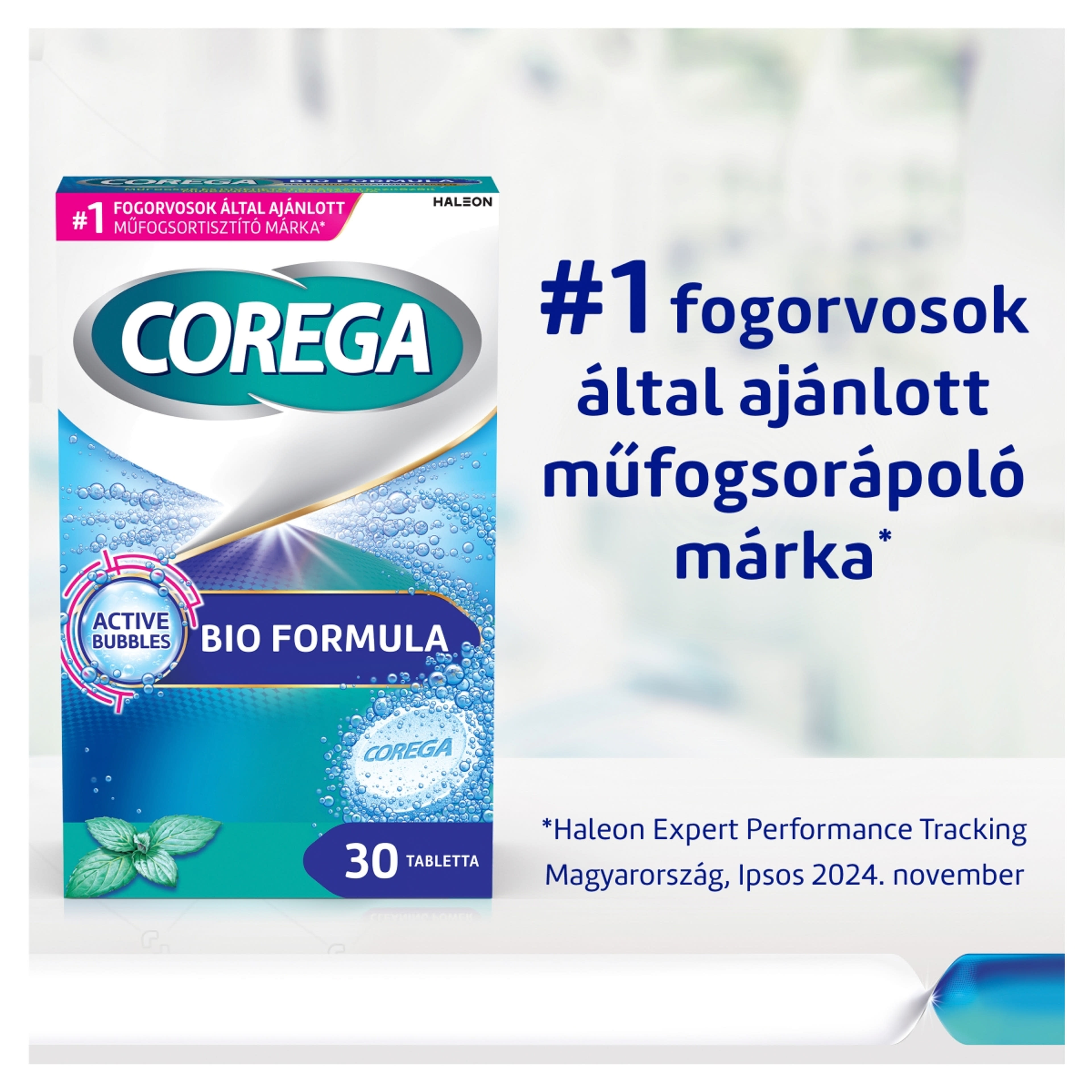 Corega Tabs Bio Formula műfogsor tisztító tabletta - 30 db-7