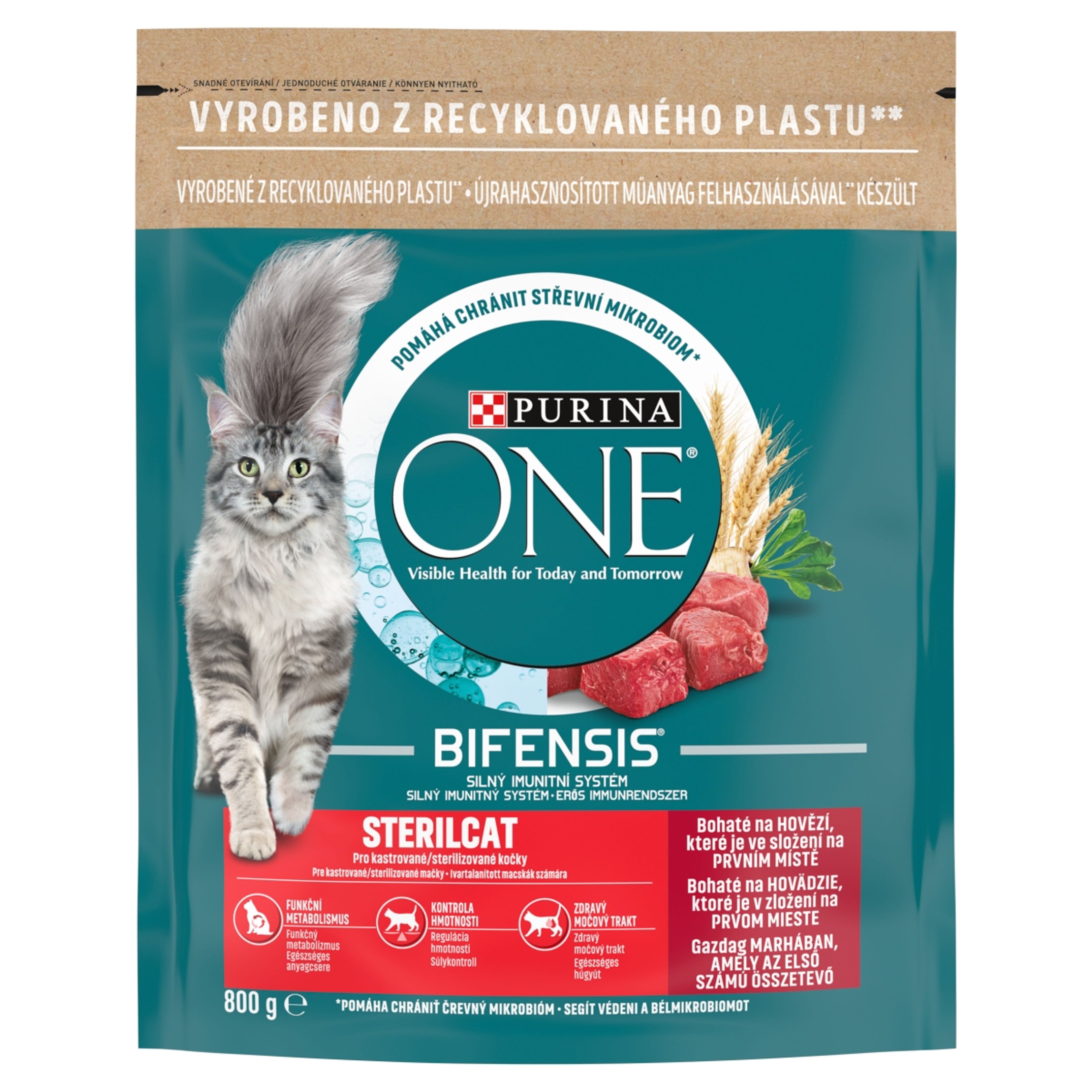 Purina One Sterilcat ivartalanított teljes értékű szárazeledel macskáknak, marhahússal - 800 g