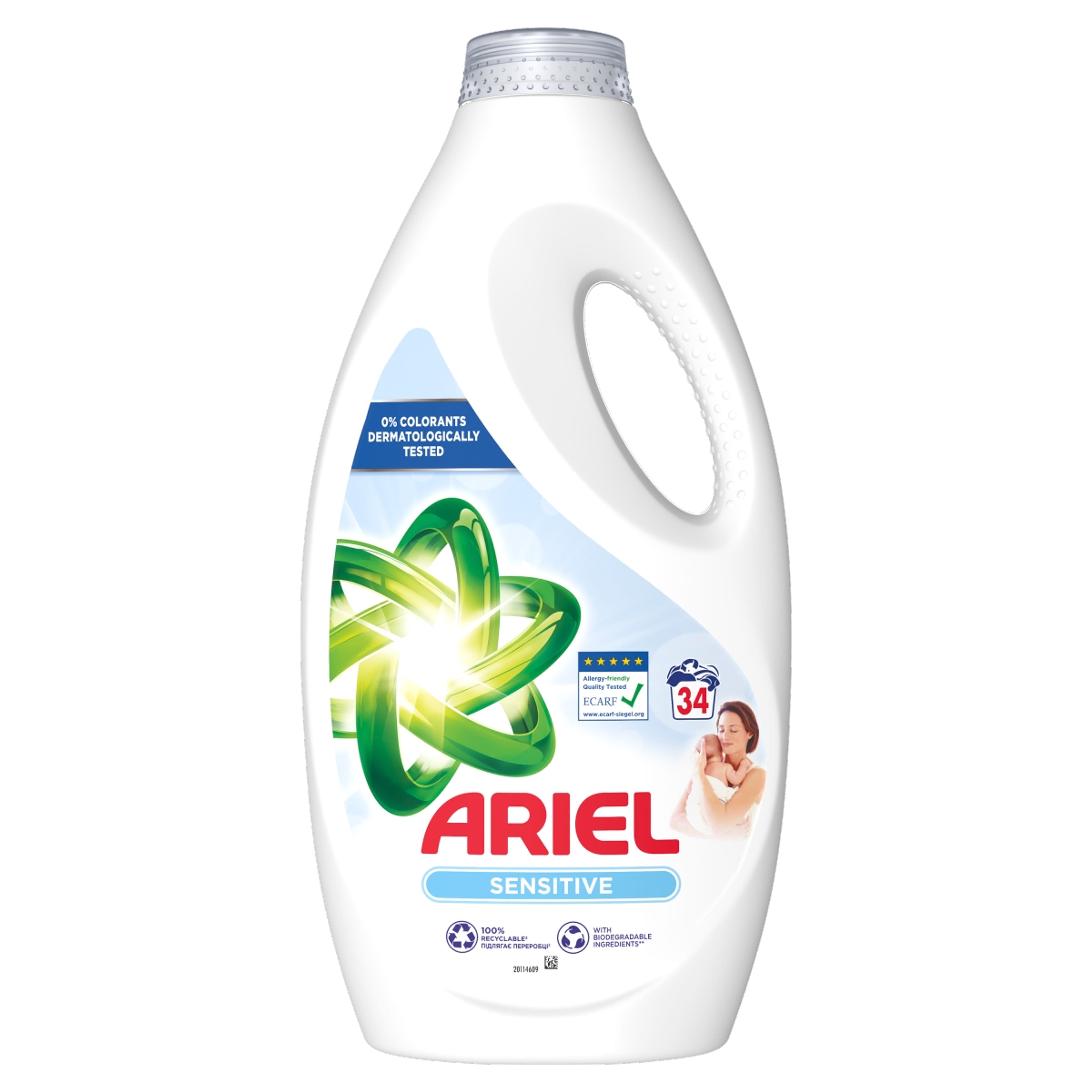 Ariel Sensitive Skin Clean & Fresh folyékony mosószer, 34 mosáshoz - 1700 ml-1
