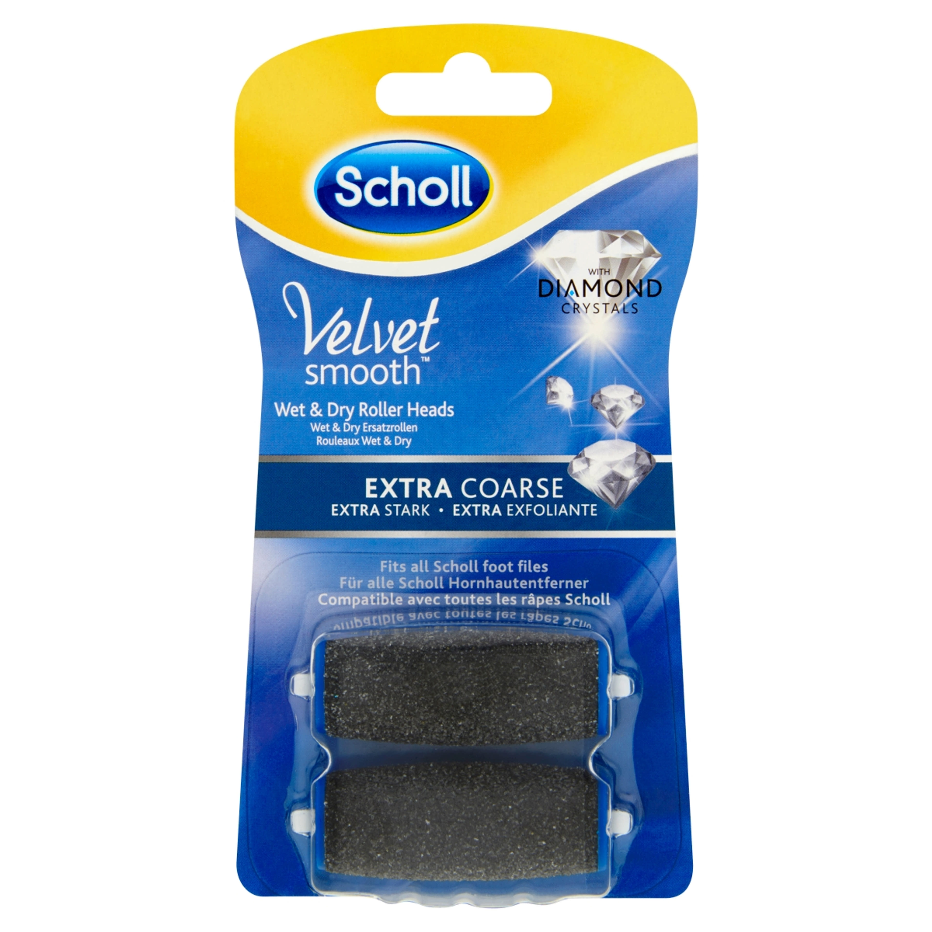 Scholl Velvet Smooth extra kemény utántölto rotációs fej gyémántkristályokkal - 2 db-1