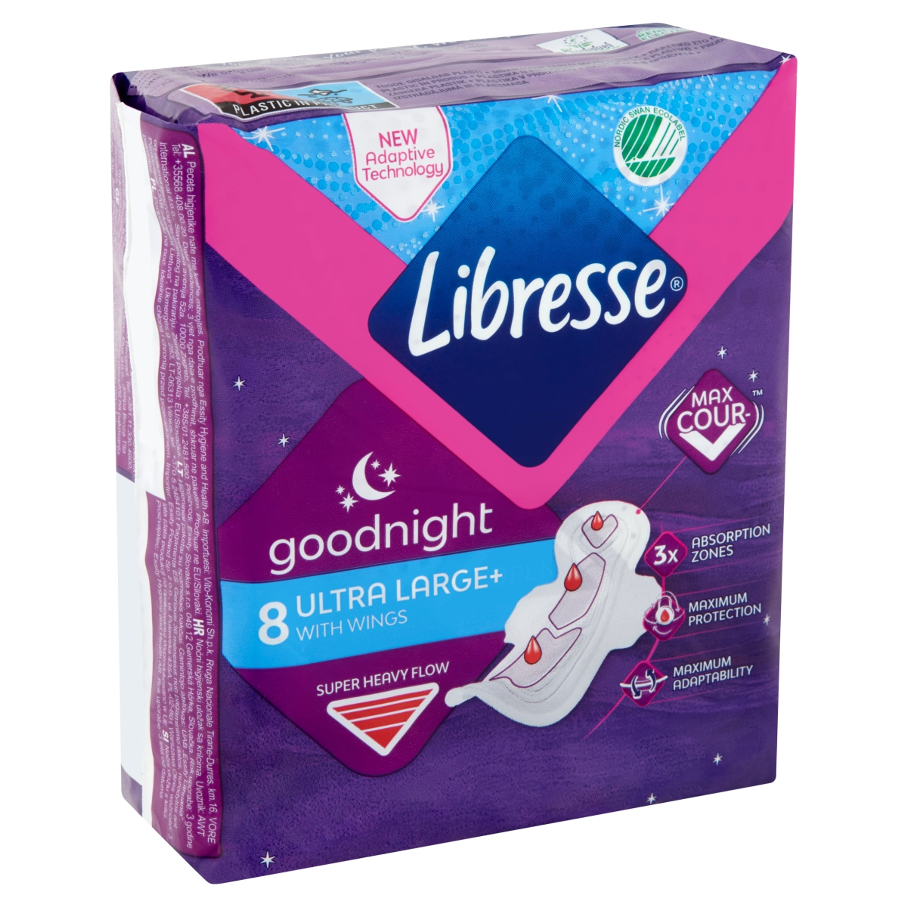 Libresse Ultra Goodnight Large Wings egészségügyi betét - 8 db-2