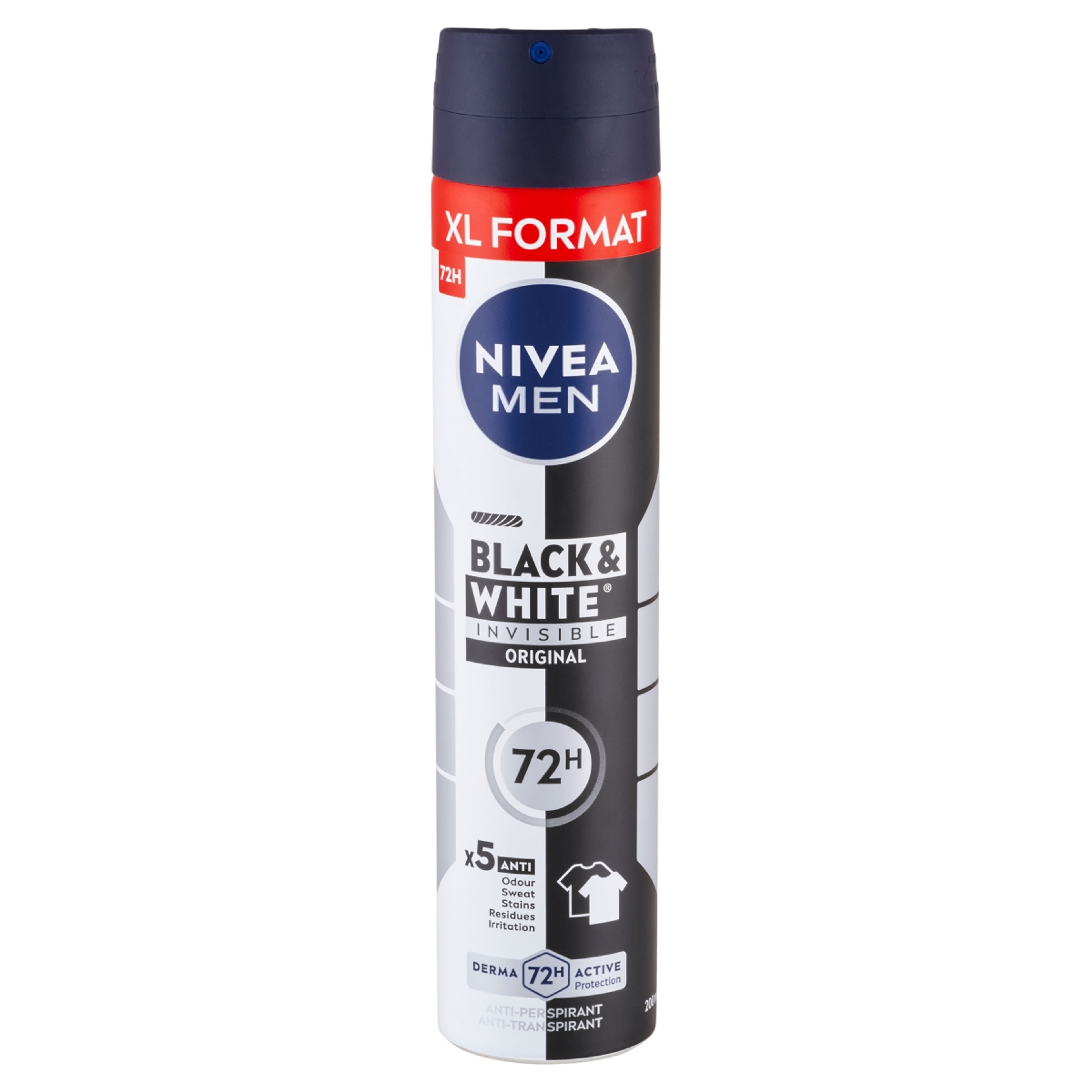 Nivea Men Black & White Invisible Original izzadásgátló dezodor - 200 ml-2