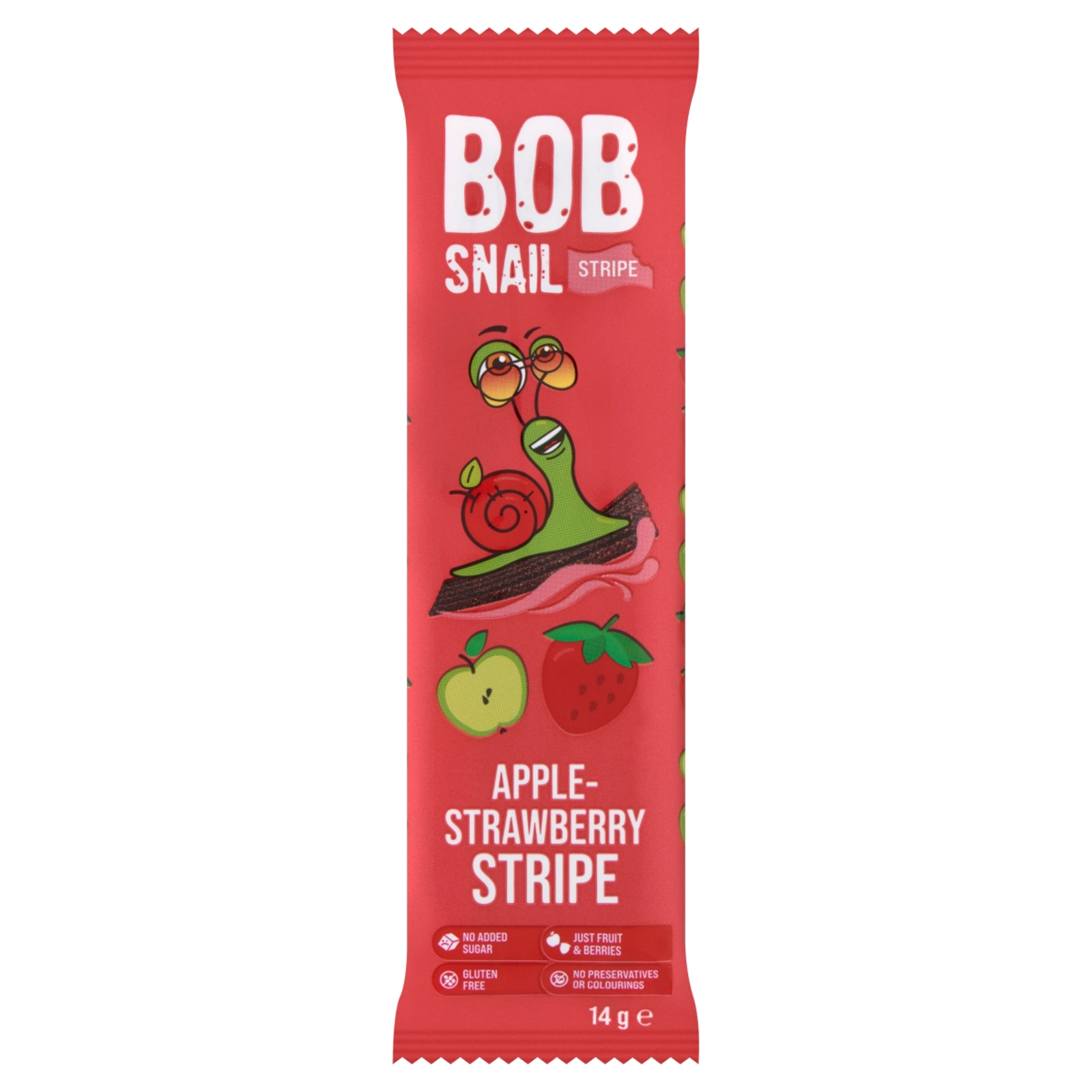 Bob Snail gyümölcsszelet alma-eper - 14 g