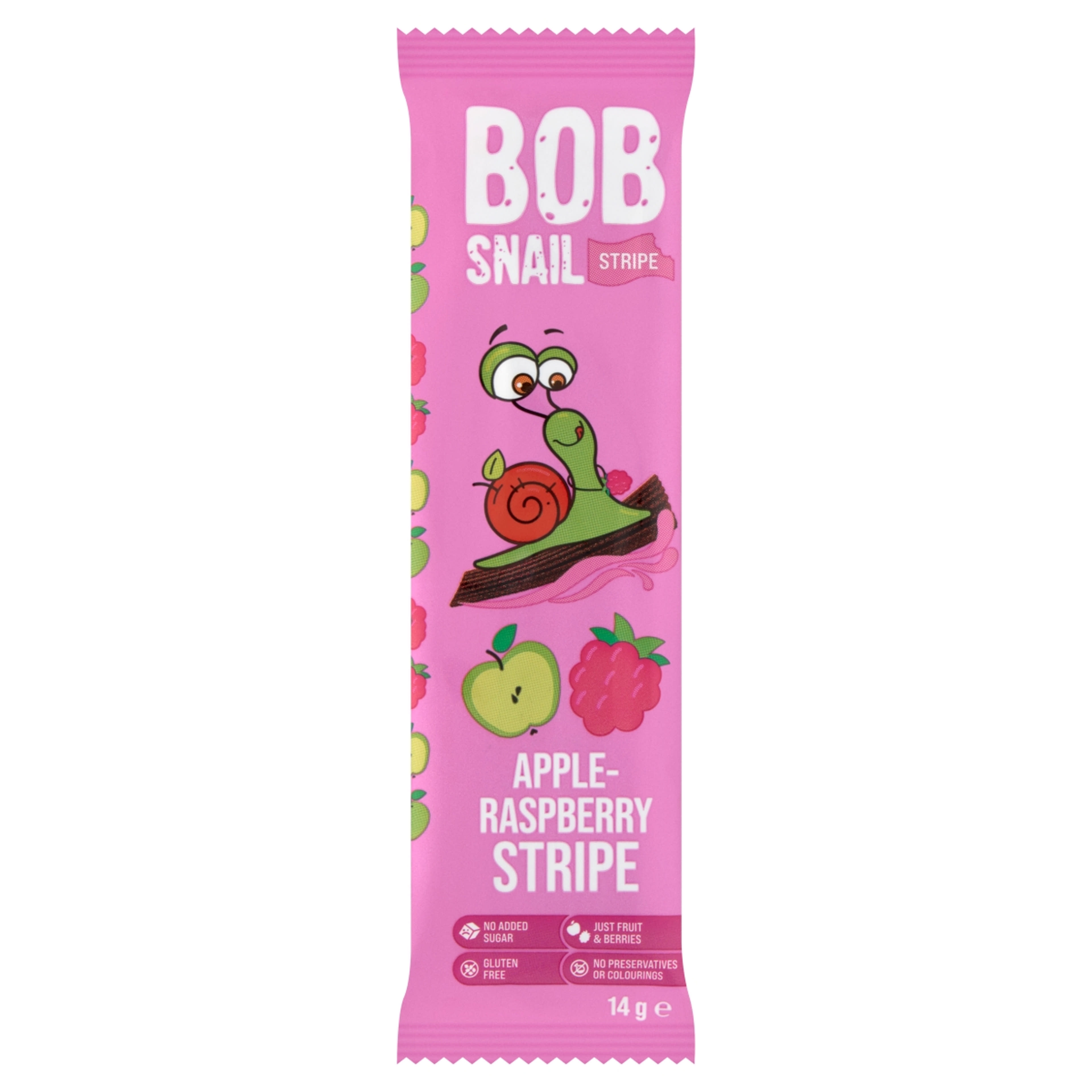 Bob Snail gyümölcsszelet alma-málna - 14 g
