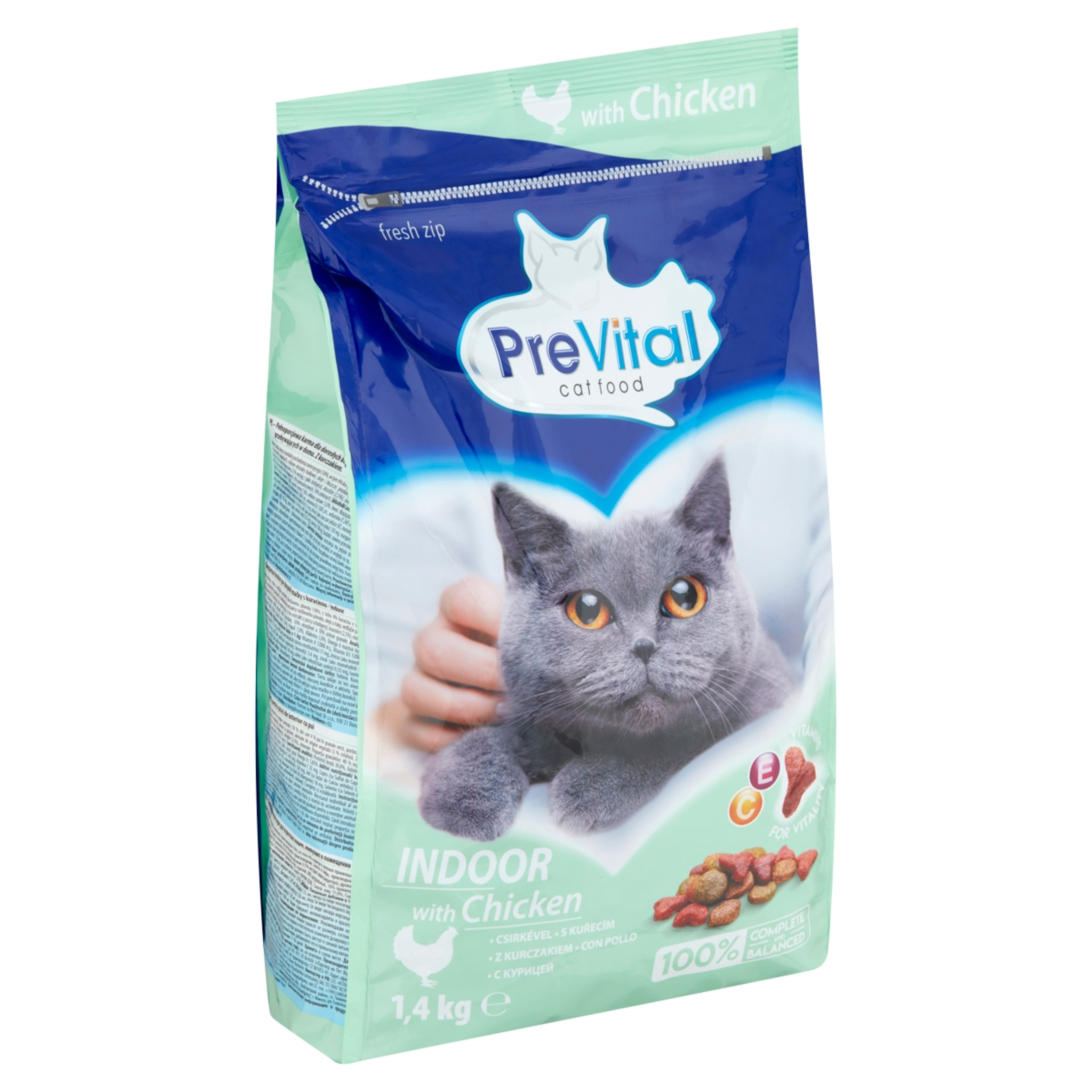 Prevital száraz eledel macskáknak, indoor csirkével - 1,4 kg-2