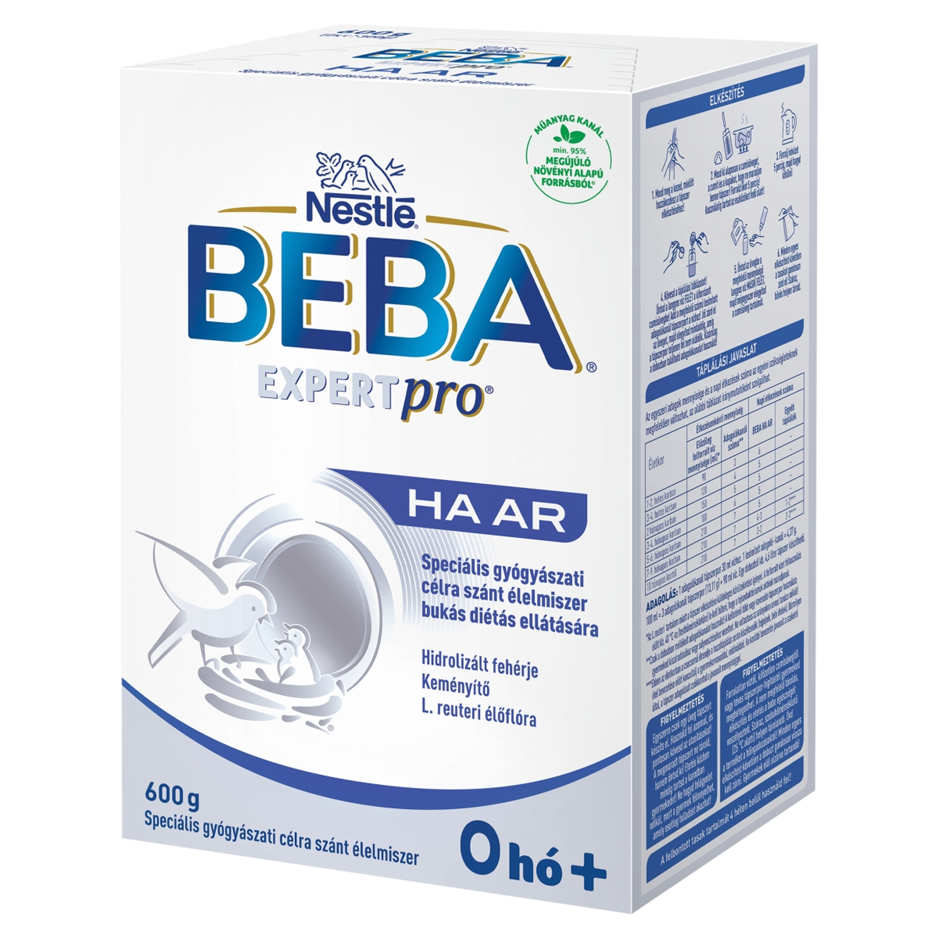 Beba ExpertPro HA AR speciális gyógyászati célra szánt élelmiszer születéstől kezdve 2x300 g - 600 g-2