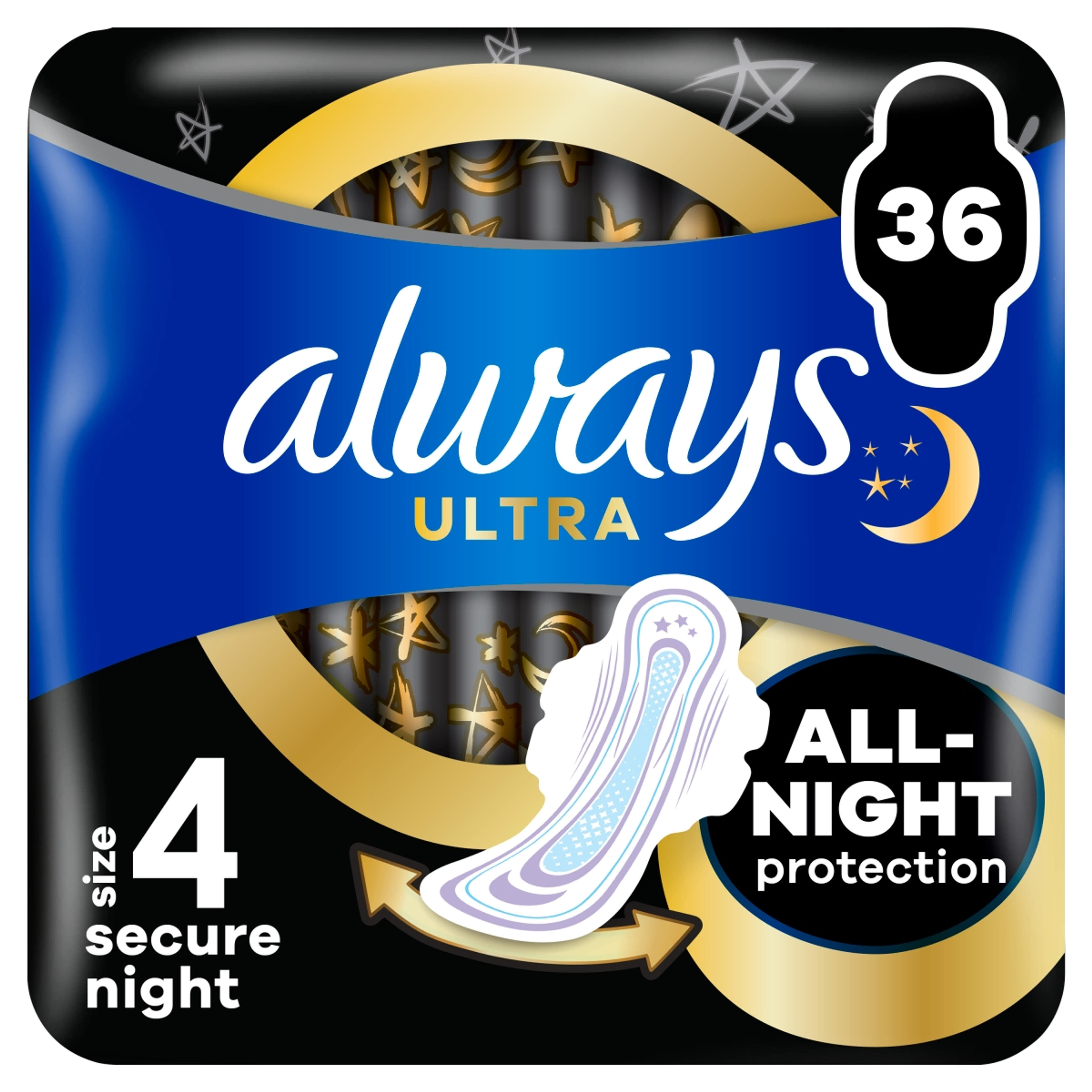 Always Ultra Secure Night egészségügyi betét - 36 db-10