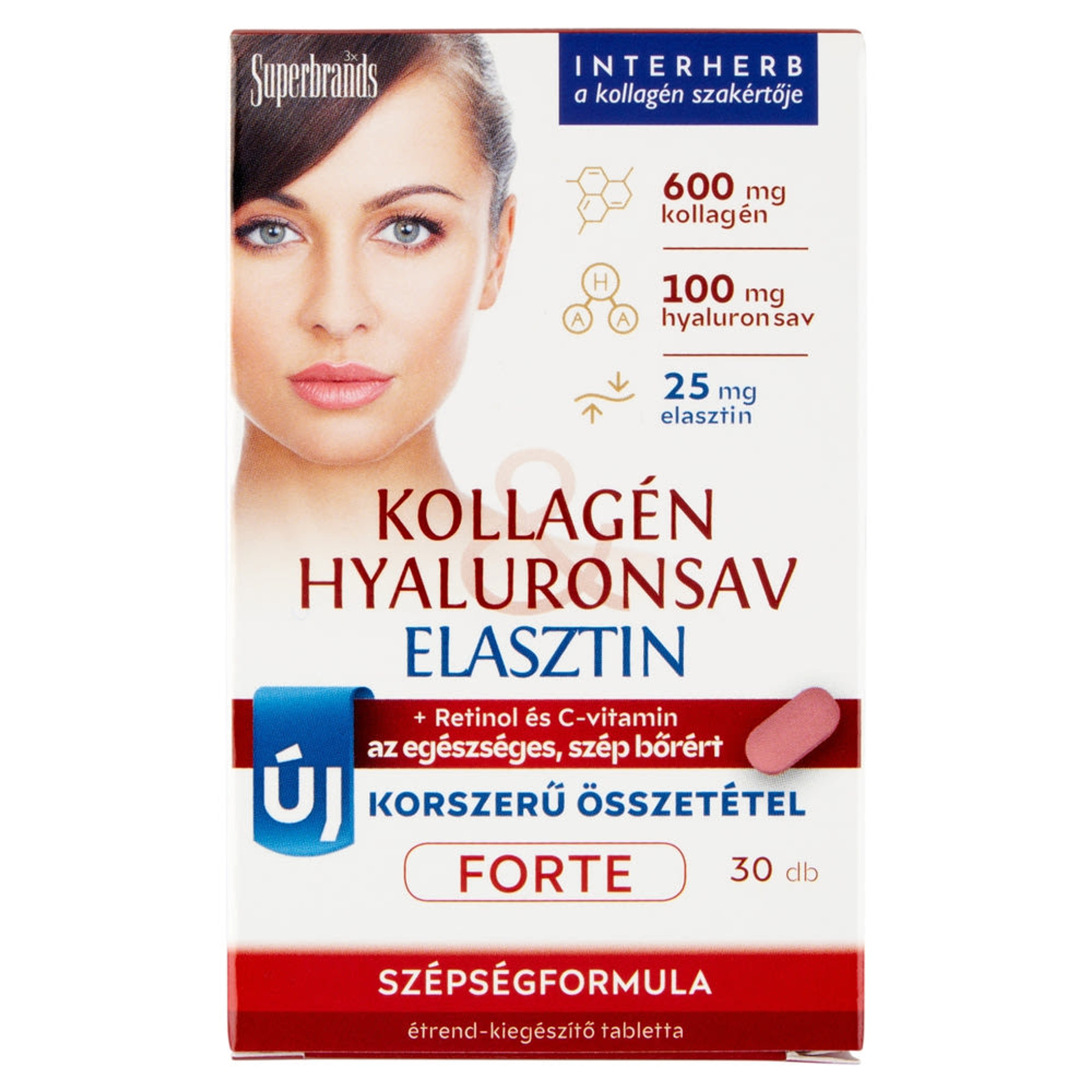 Interherb Kollagén És Hyaluronsav Forte Tabletta - 30 db