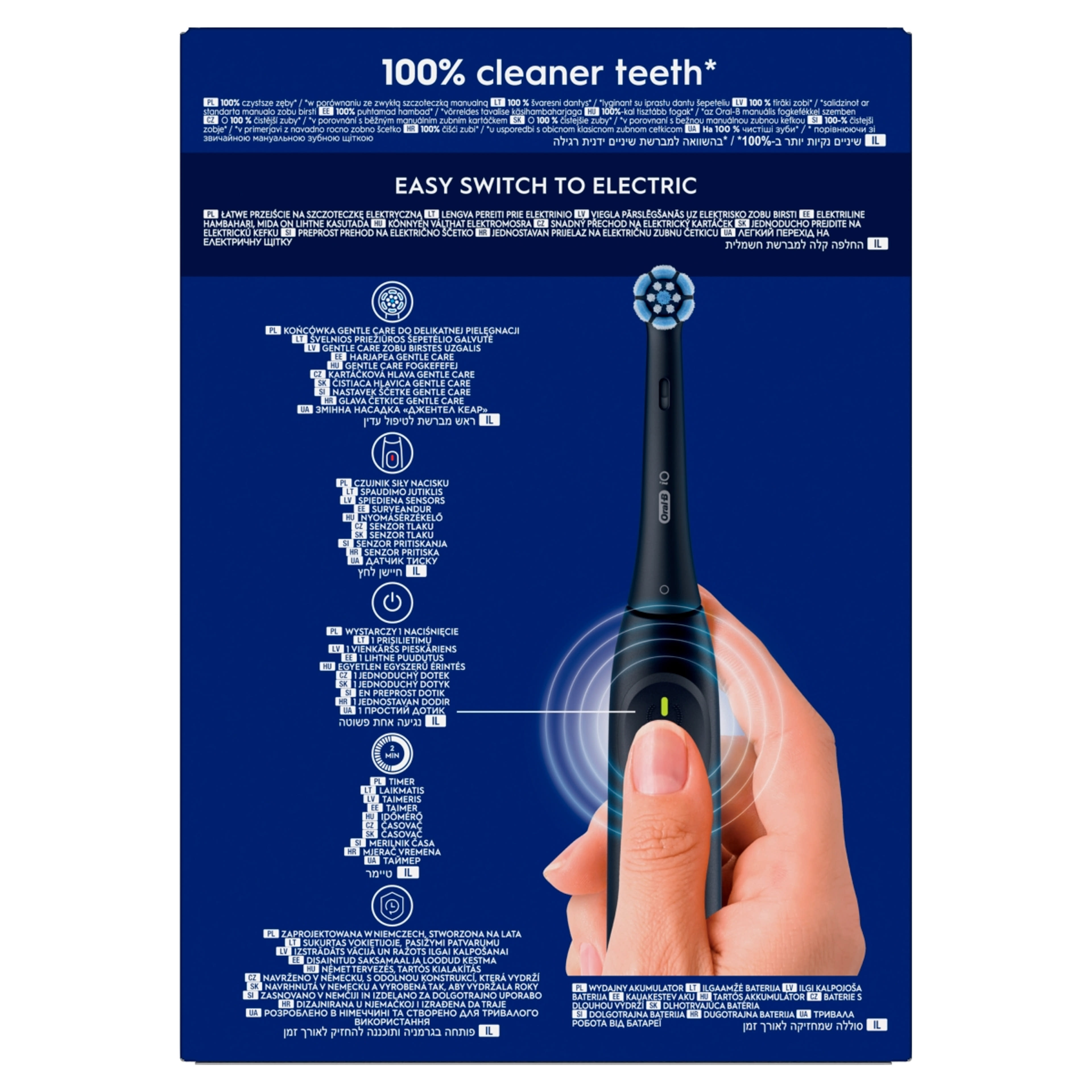 Oral-B iO 2 elektromos fogkefe /éjfekete és erdőzöld - 2 db-2
