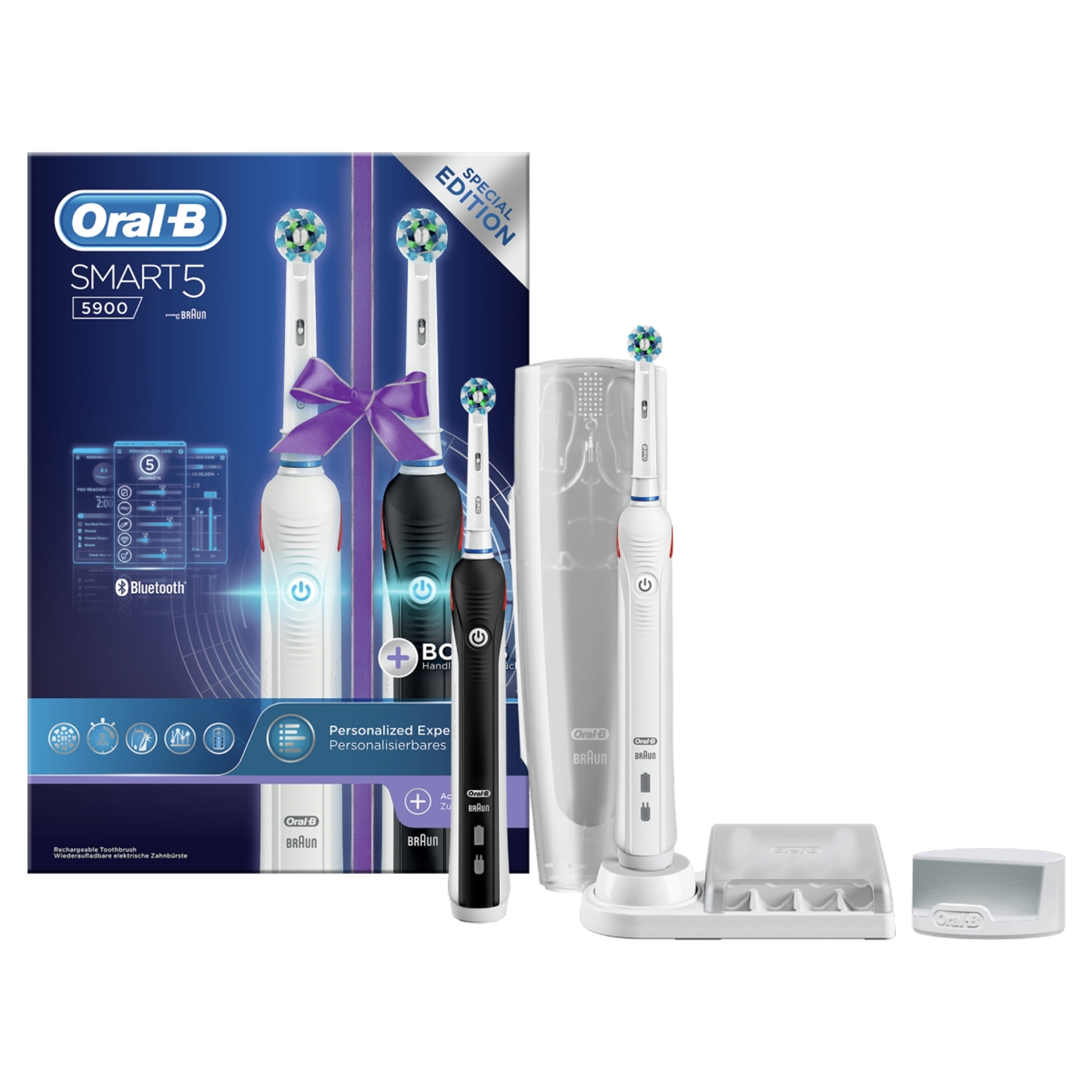 Oral-B Smart5 5900 elektromos fogkefe, black+white - 2 db-2