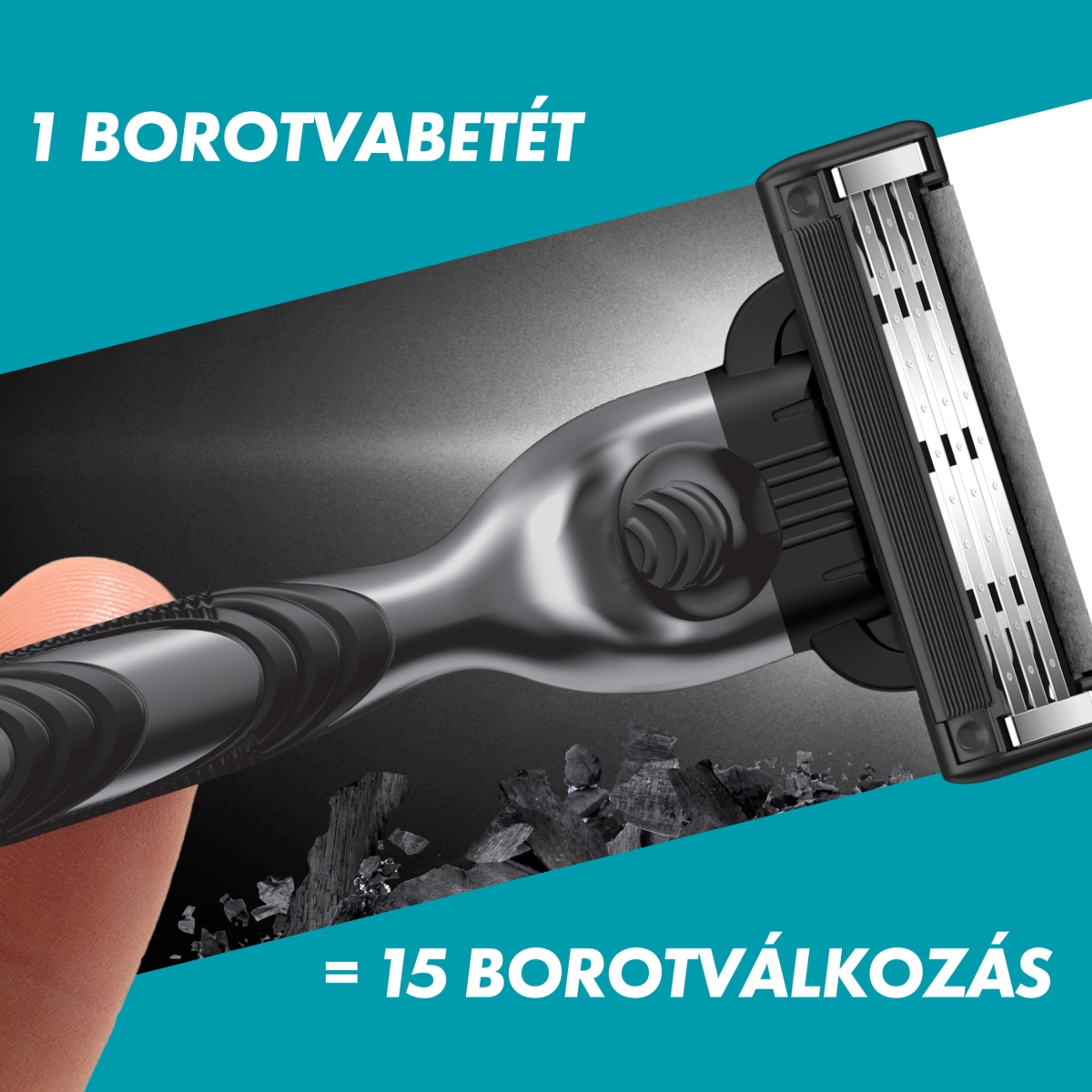 Gillette Mach3 Charcoal borotva készülék + 2 db betét - 1 db-4
