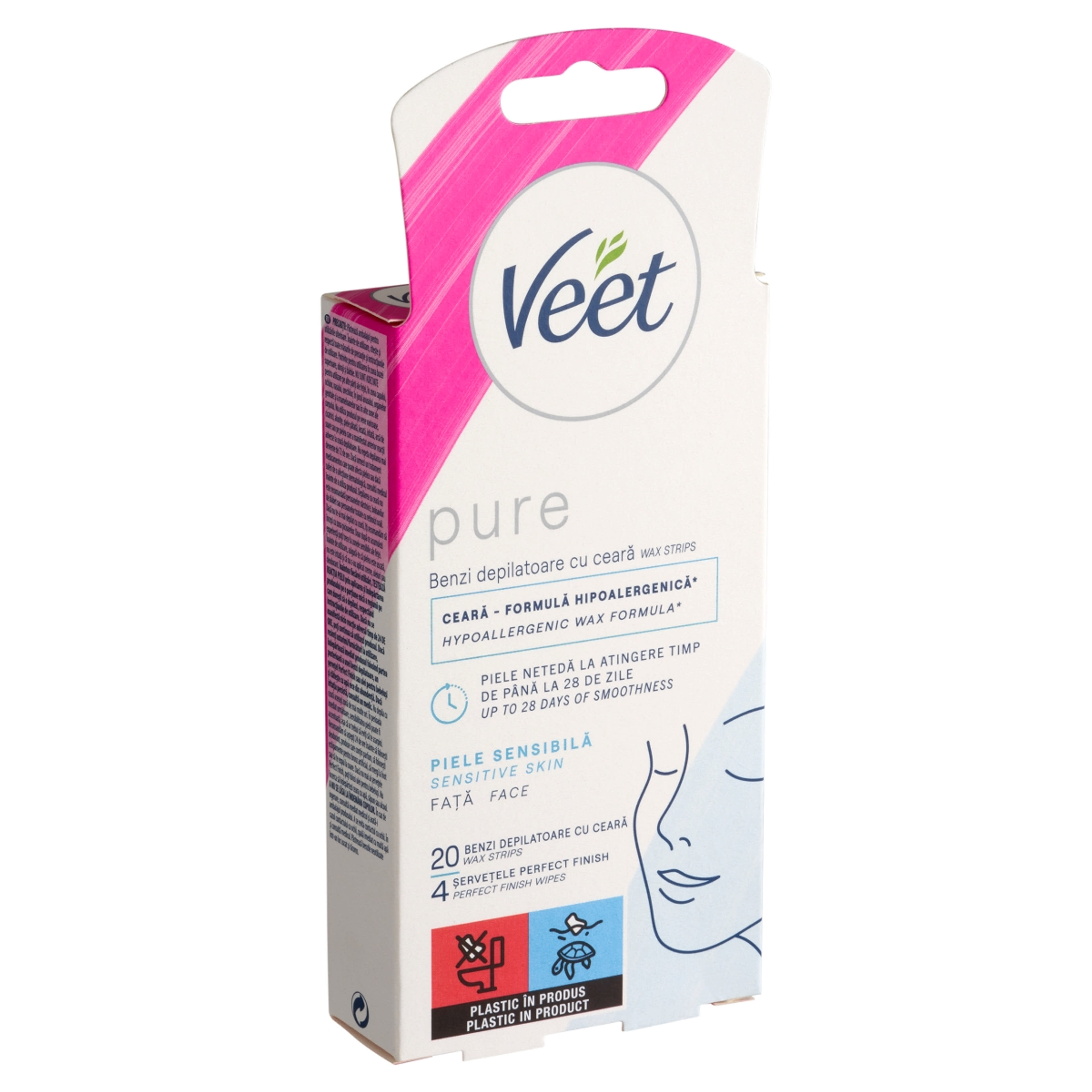 Veet Pure hideggyanta szalagok arcra - 20 db-2