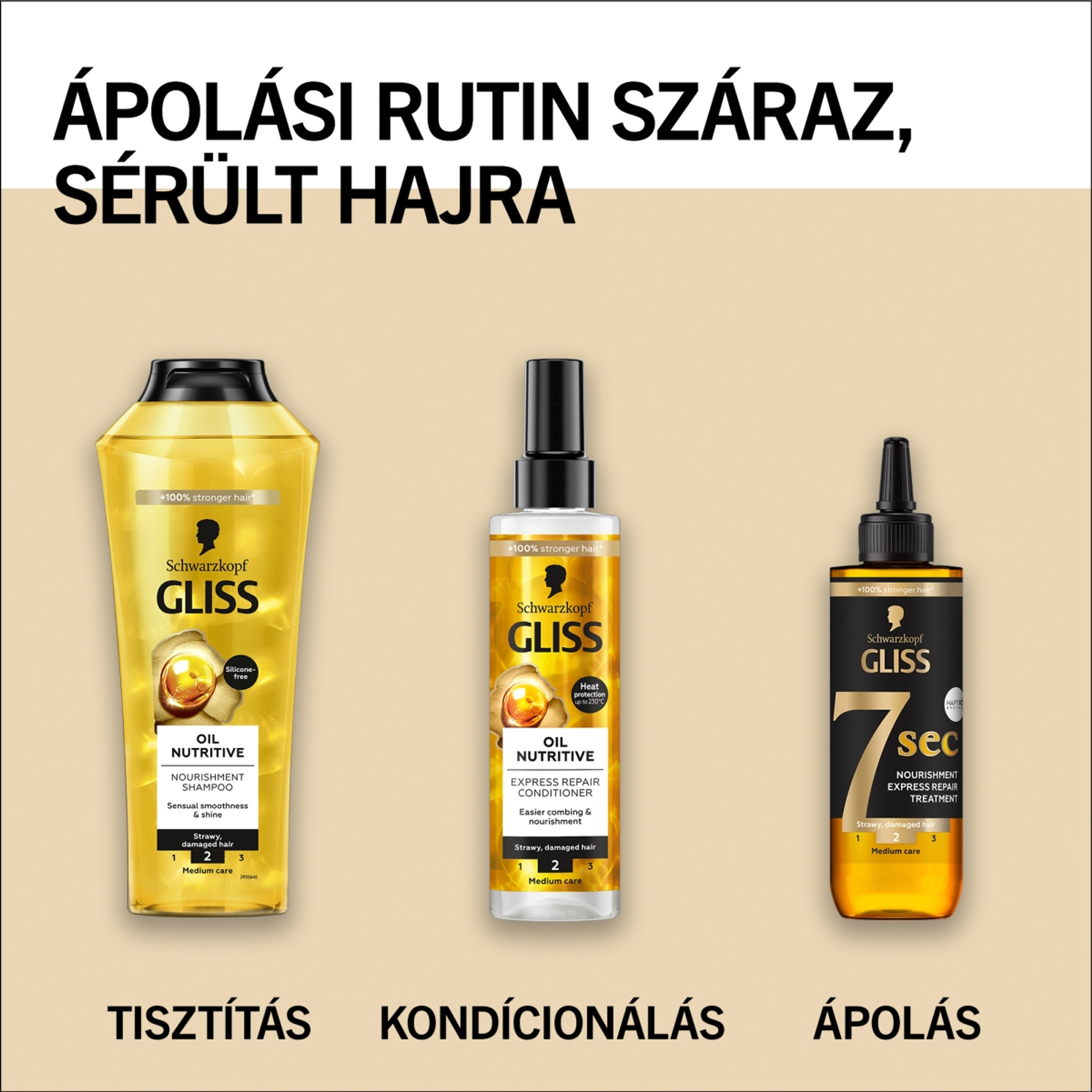 Gliss 7seconds Express Repair Tápláló olaj hajpakolás - 200 ml-6