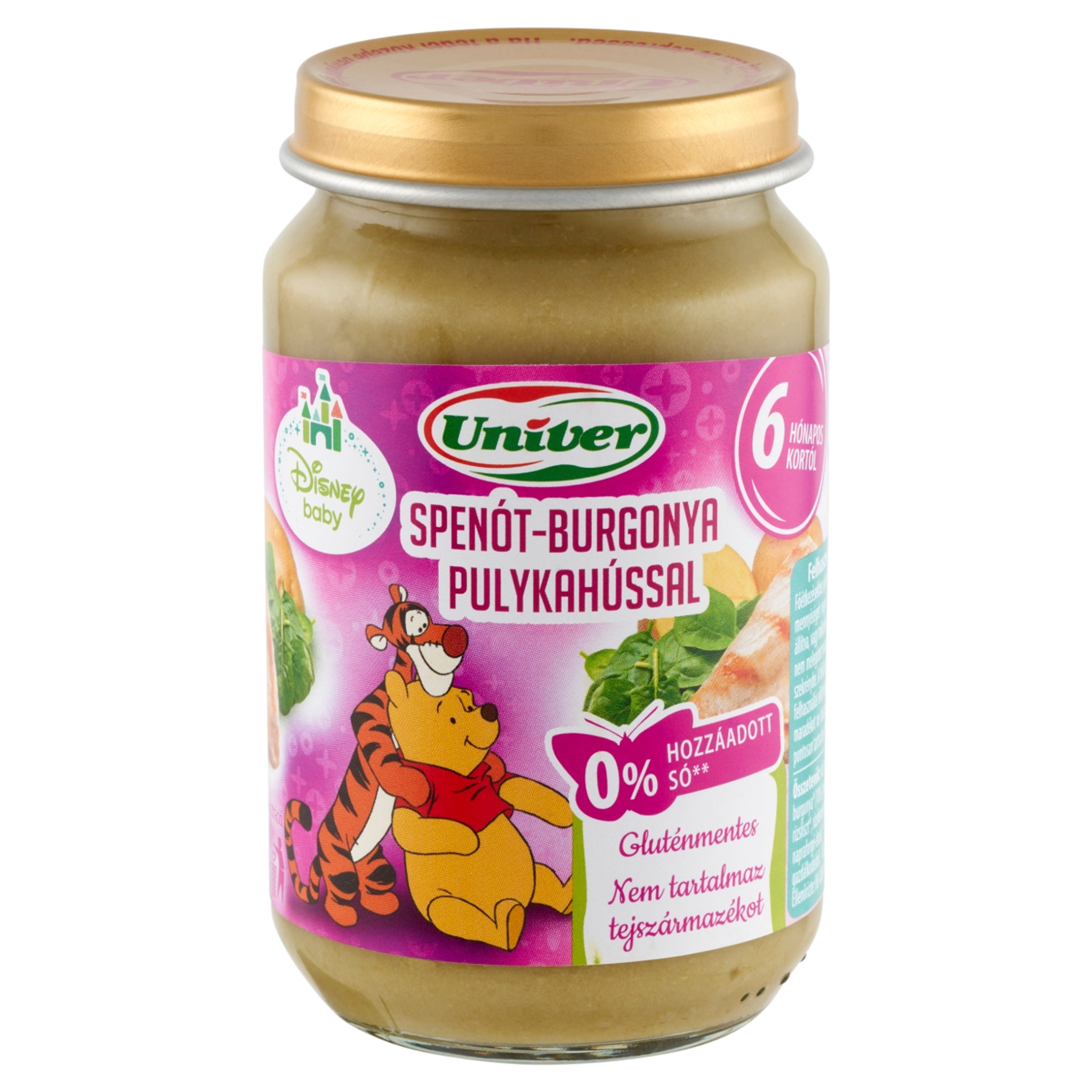 Univer Bébiétel Spenót Burgonya Pulykamell Ízesítéssel 6 Hónapos Kortól - 163 g-2