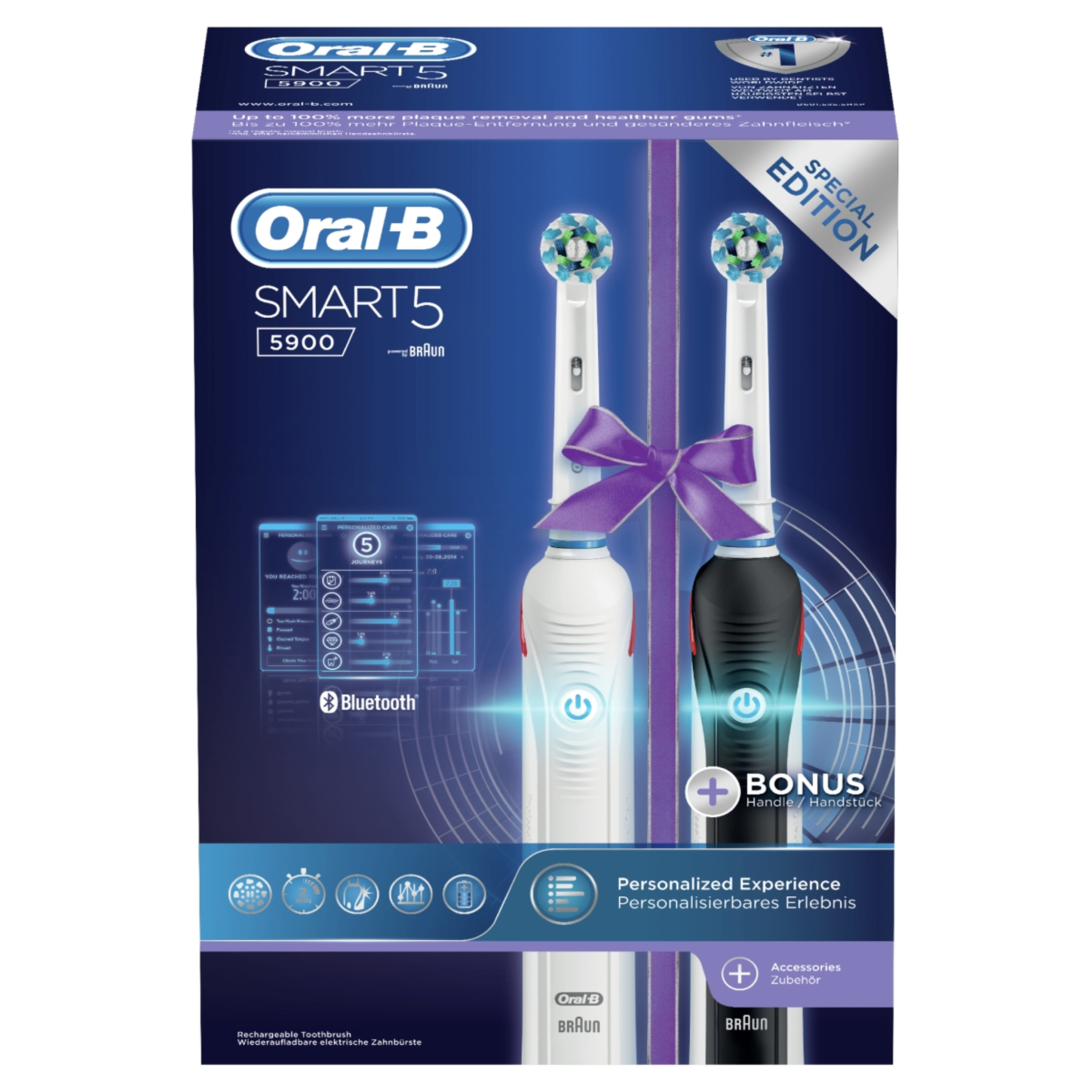 Oral-B Smart5 5900 elektromos fogkefe, black+white - 2 db-1