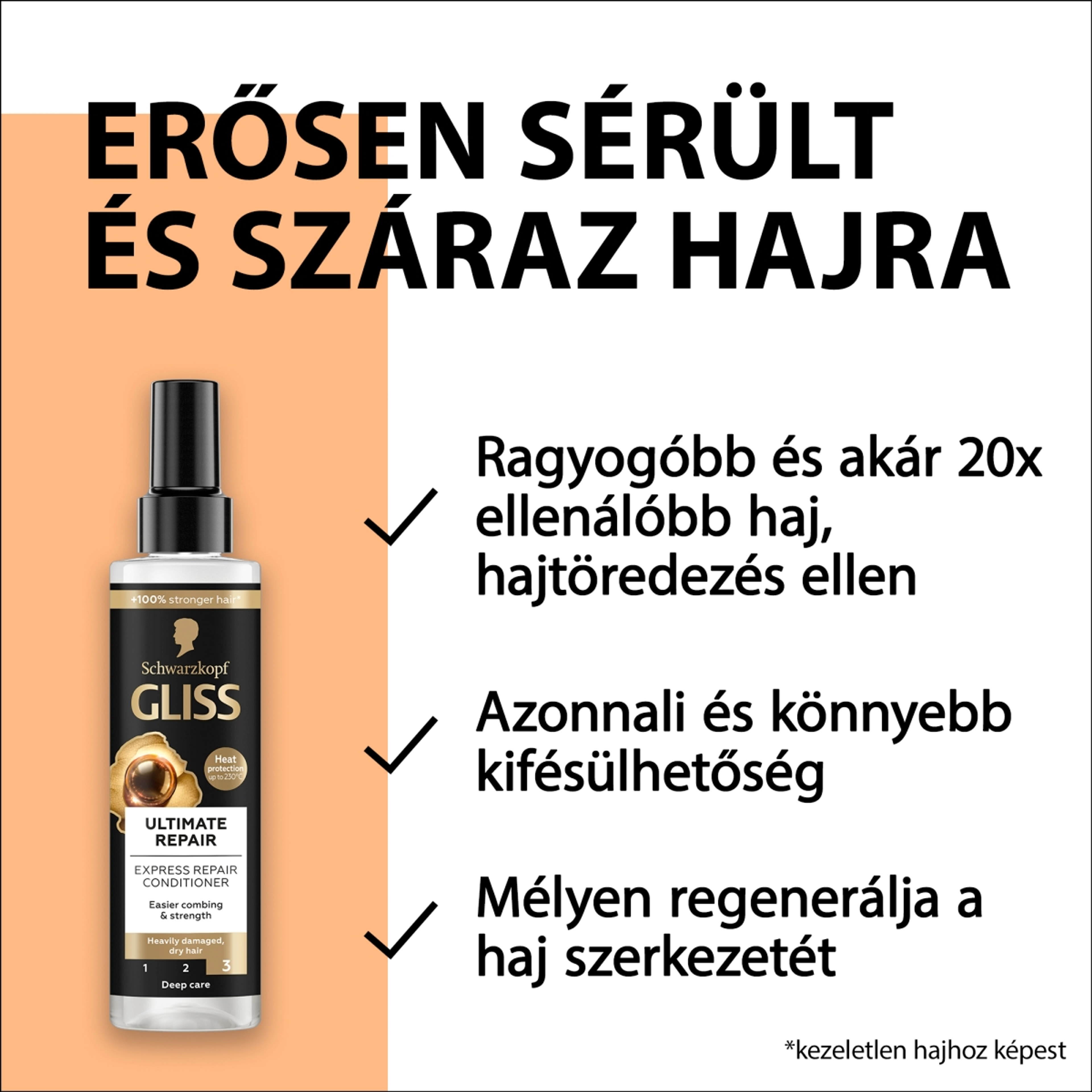 Gliss Express Repair - Ultimate repair hajregeneráló balzsam - 200 ml-3