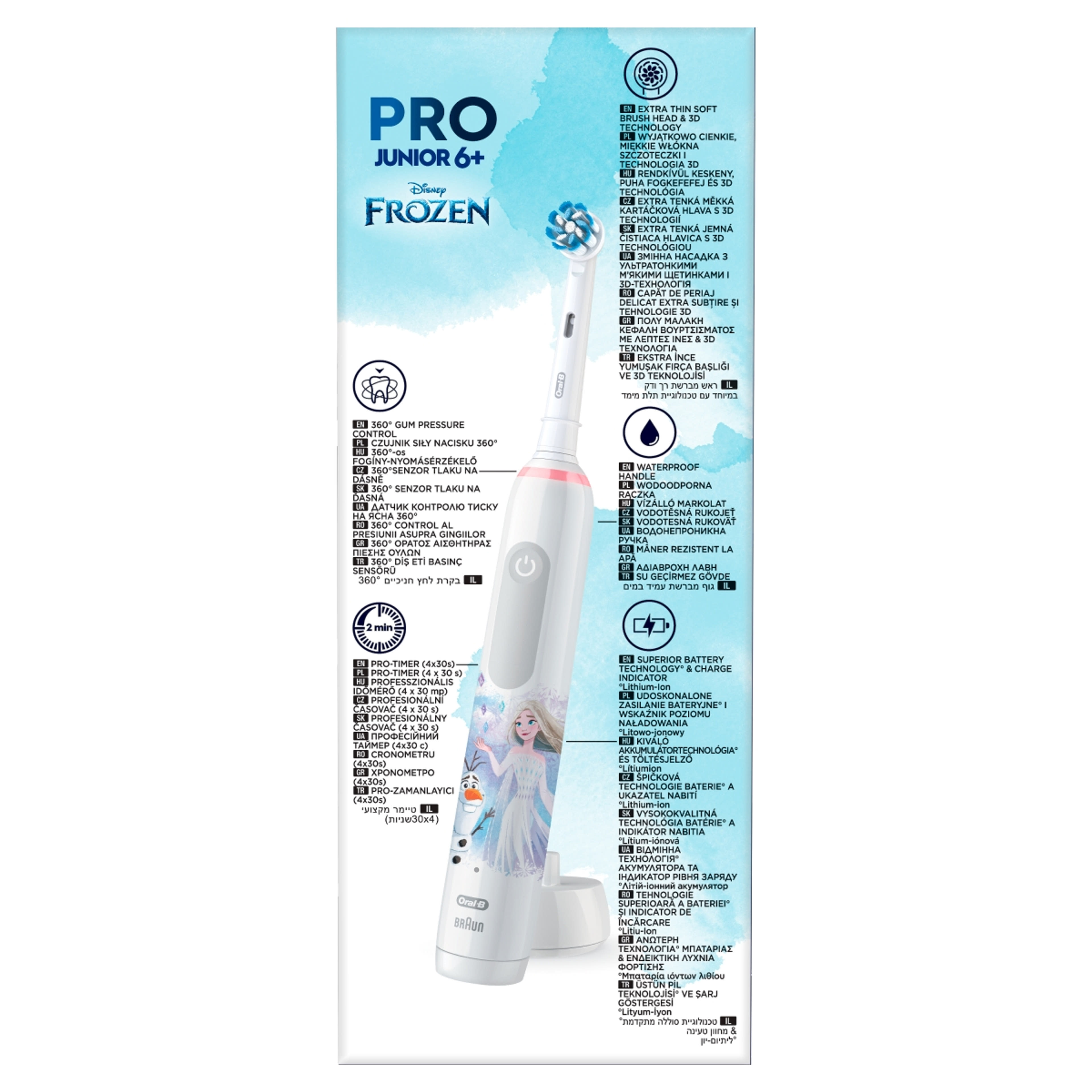 Oral-B Pro Junior Jégvarázs elektromos fogkefe 6 éves kortól - 1 db-3