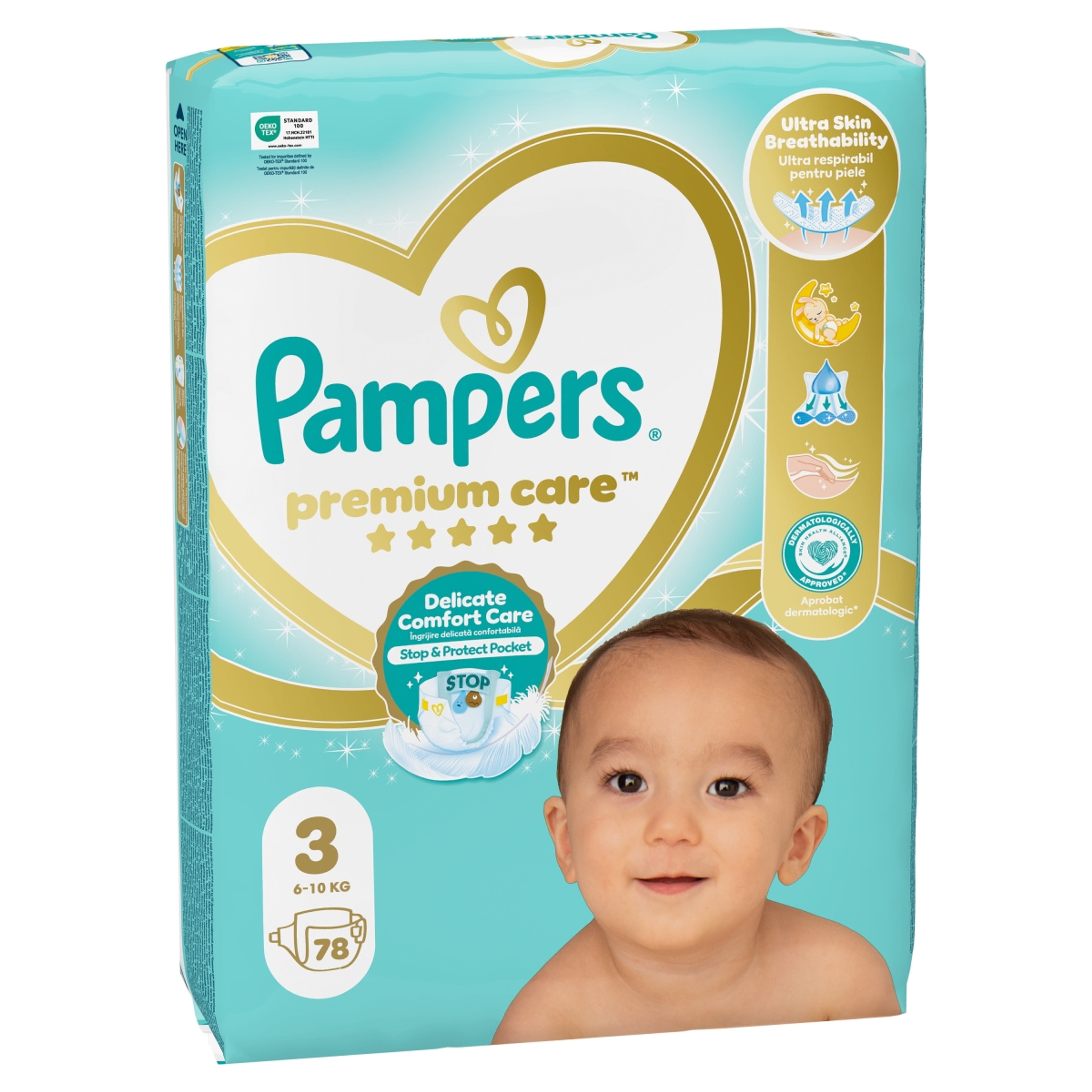 Pampers Premium Care pelenka, 3-as méret, 6kg - 10kg - 78 db-2