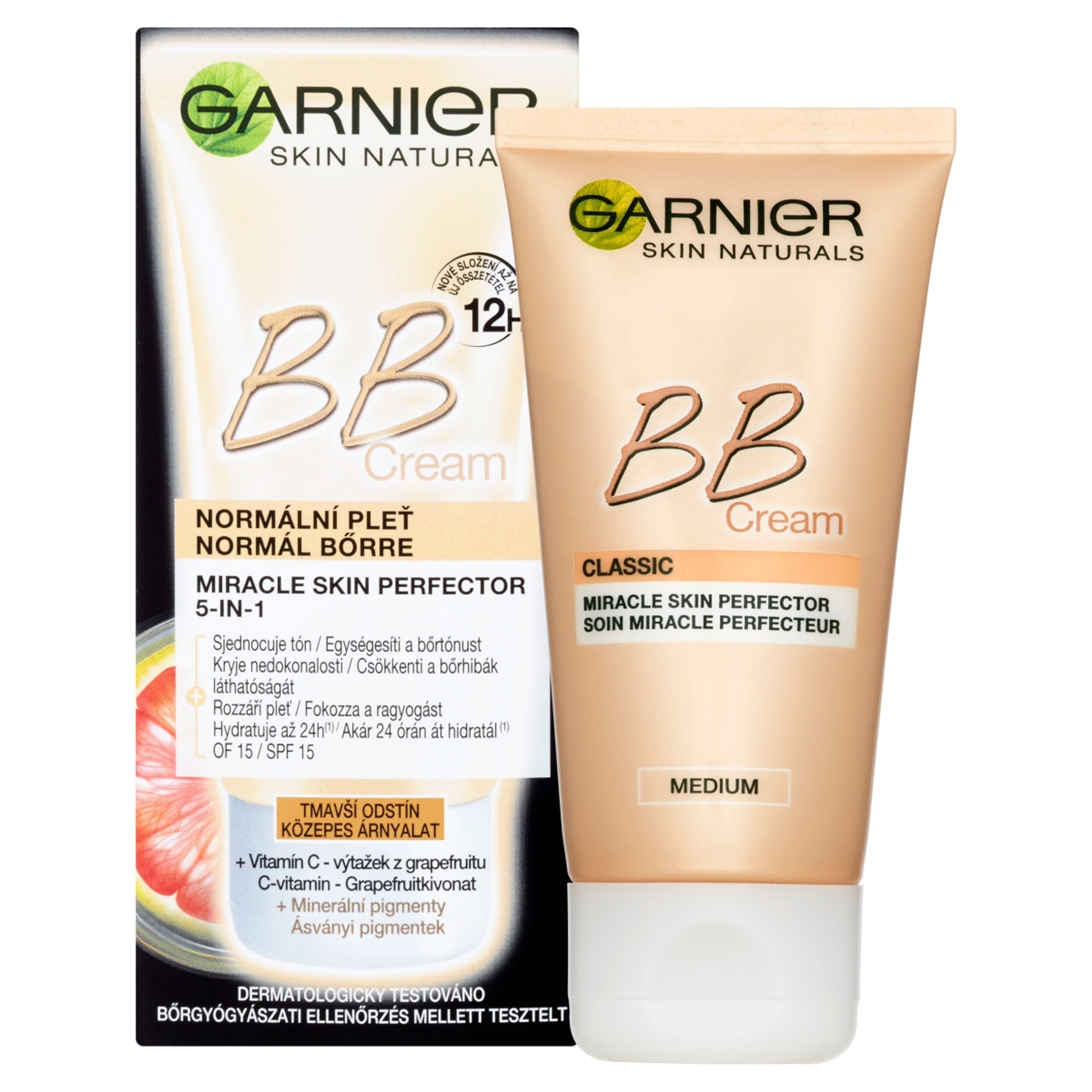 Garnier Skin Naturals All-In-One Perfecting Care BB Krém Normál Bőrre Közepes Árnyalat SPF 15 - 50 ml-2