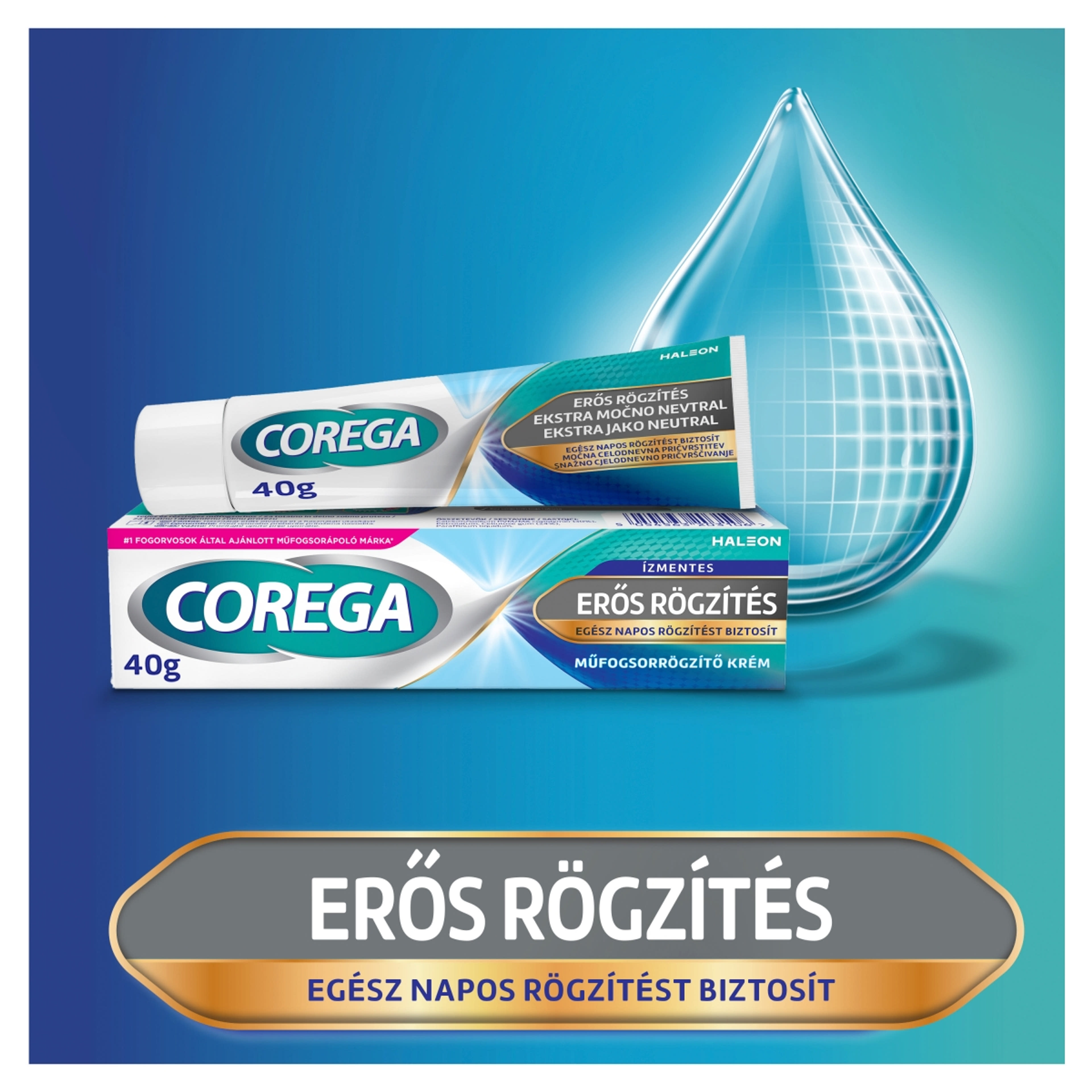 Corega ízmentes műfogsorrögzítő krém - 40 g-4