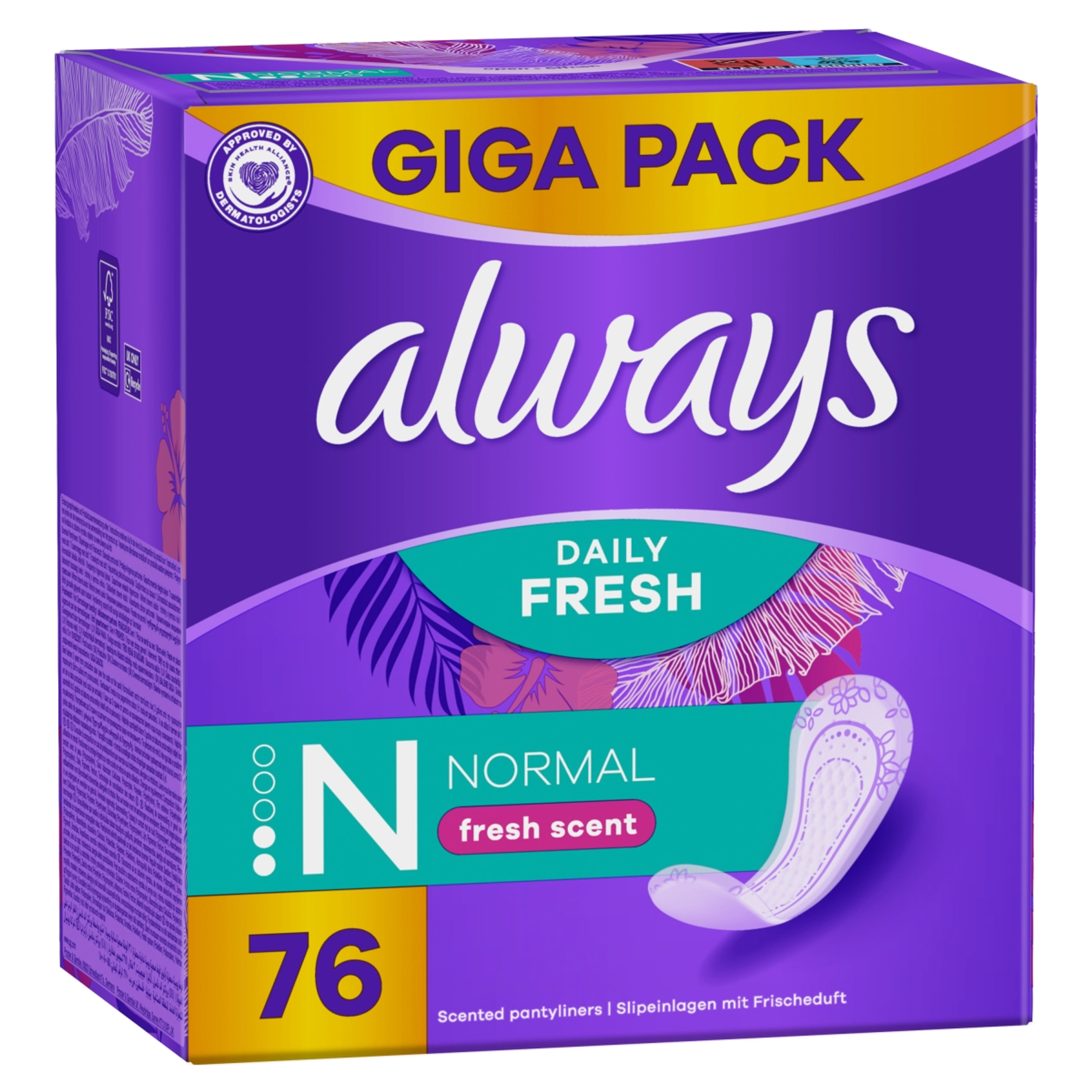 Always Daily Fresh normál tisztasági betét - 76 db-2