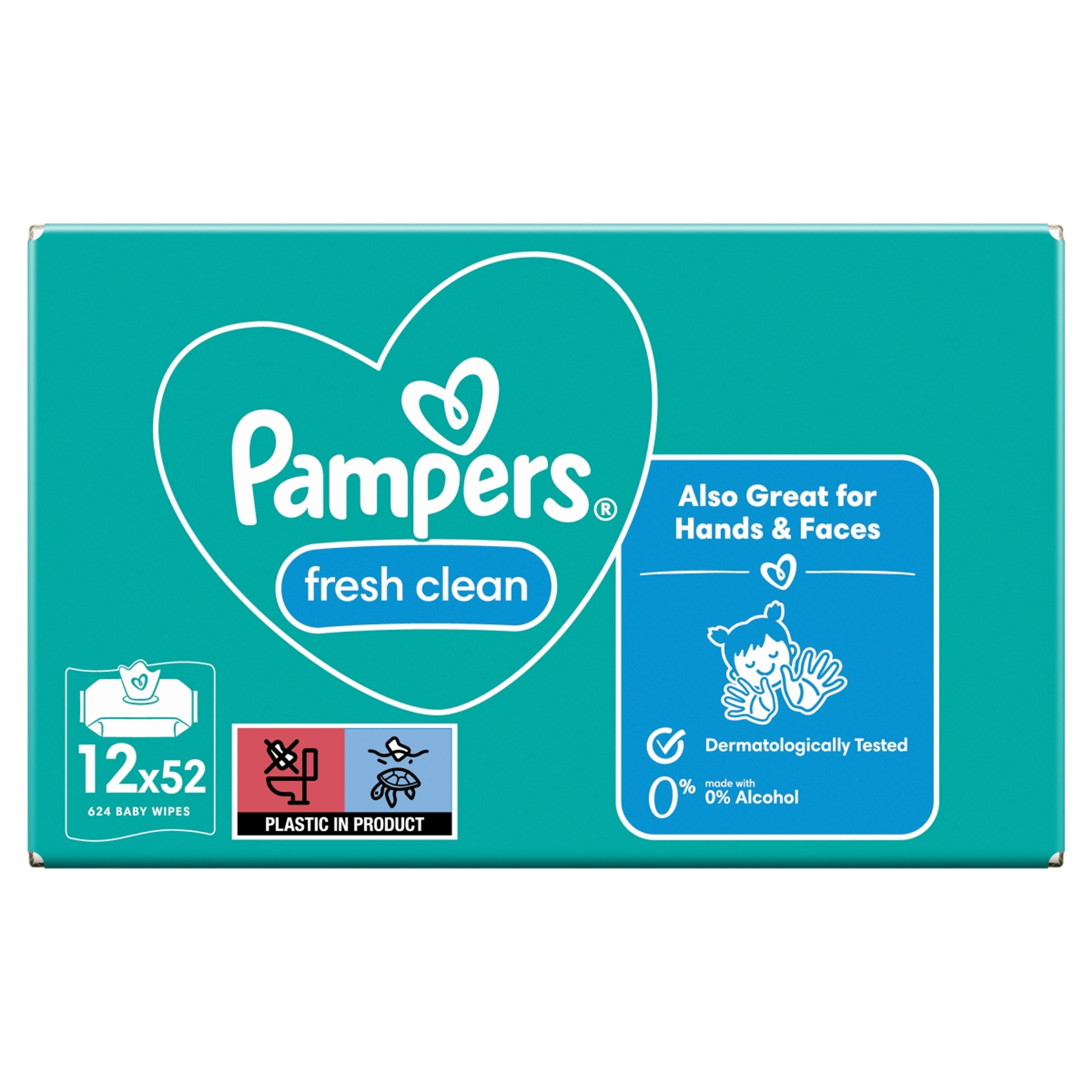 Pampers törlőkendő fresh clean (12*52) - 624 db-2