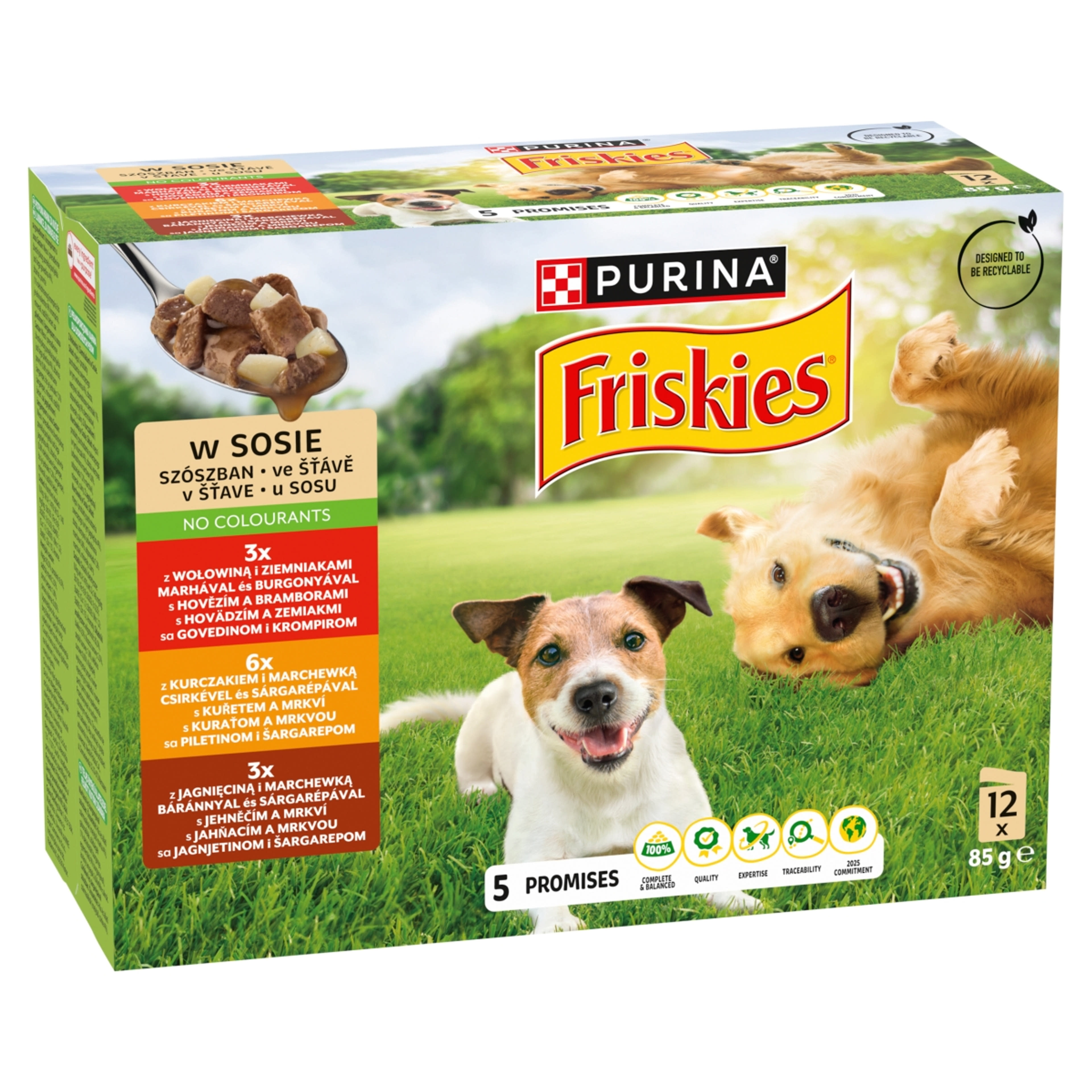 Friskies szószos alutasak kutyáknak 12*85g - 1020 g-2