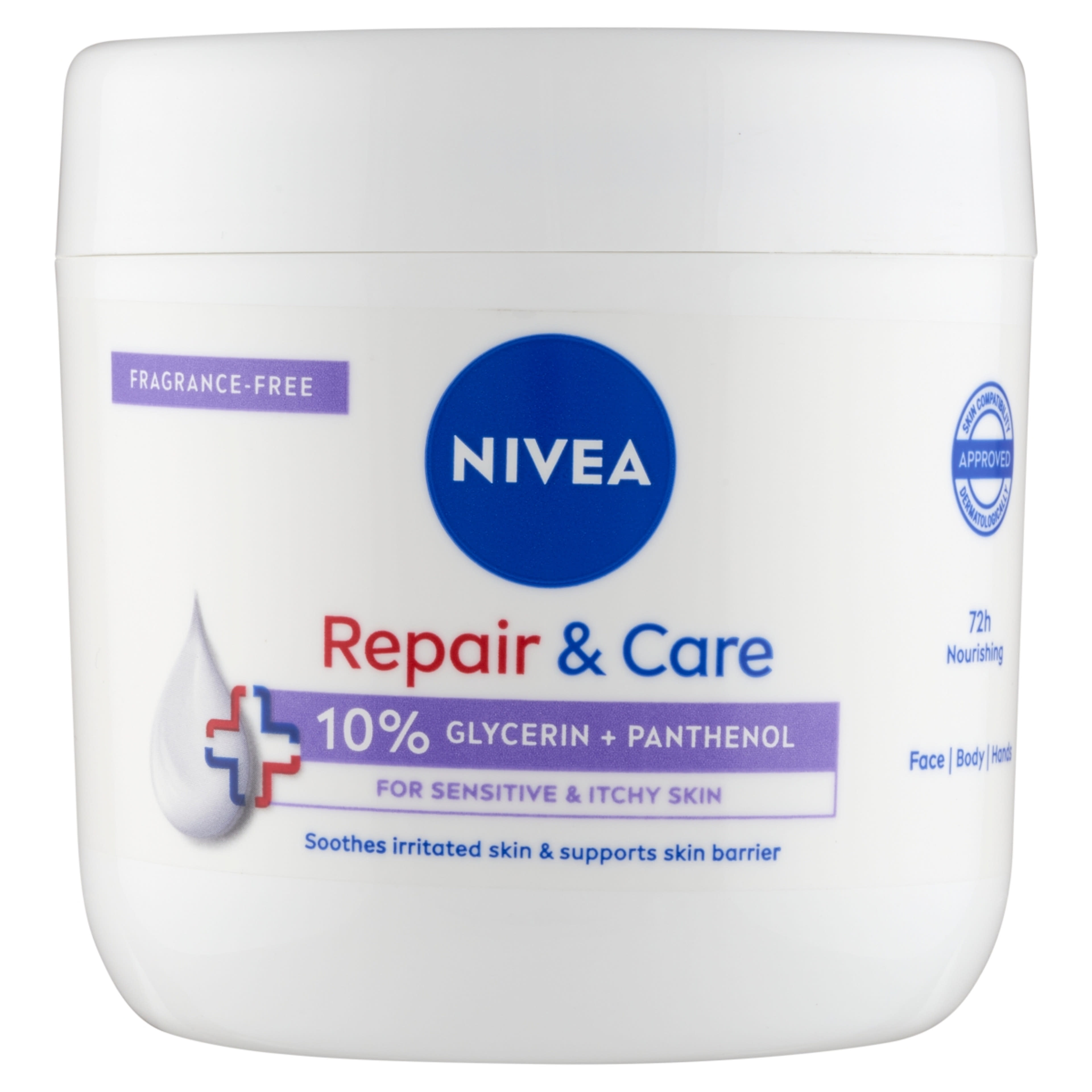 NIVEA Repair & Care illatmentes krém érzékeny bőrre - 400 ml-1