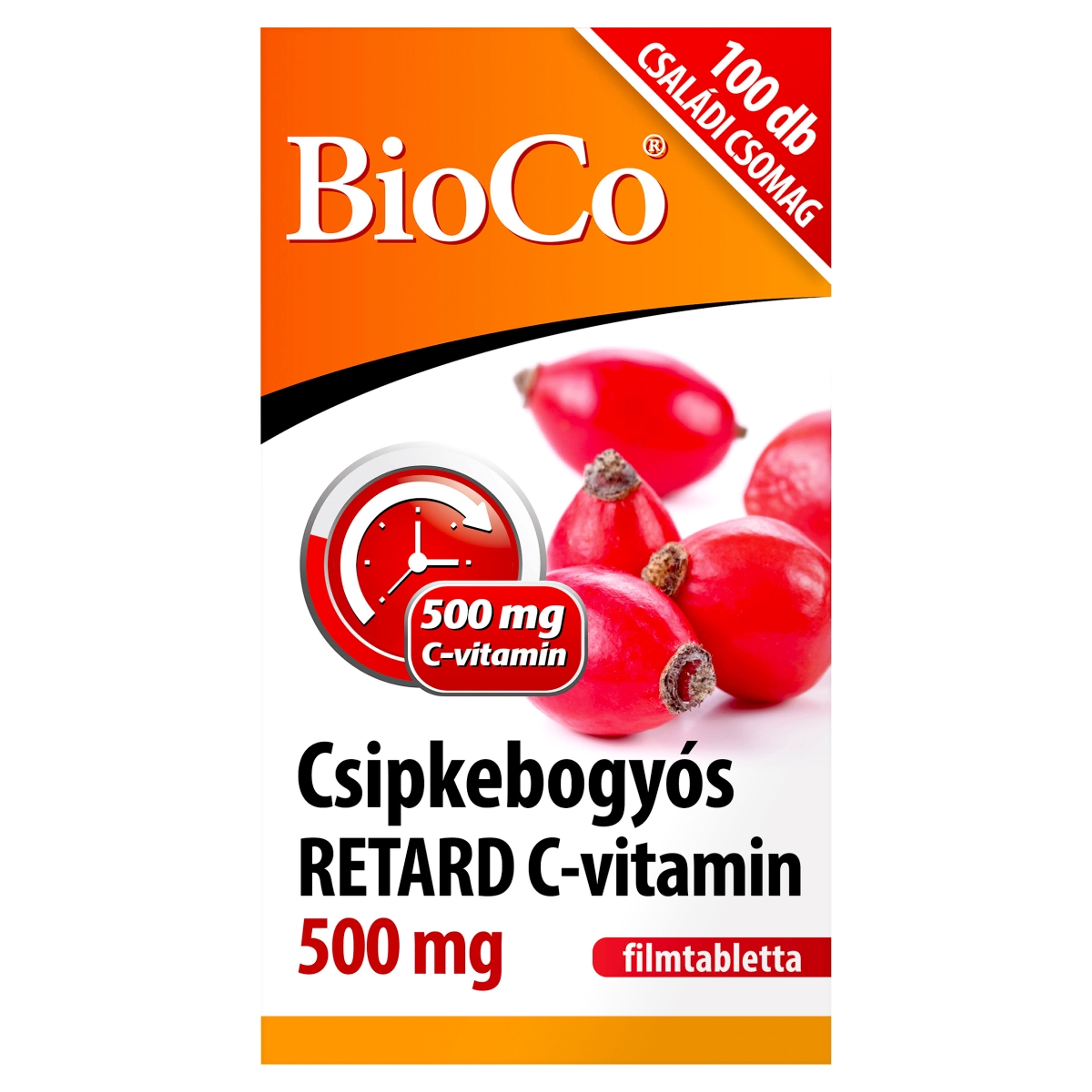 Bioco retard C-vitamin étrendkiegészítő tabletta csipkebogyó - 100 db