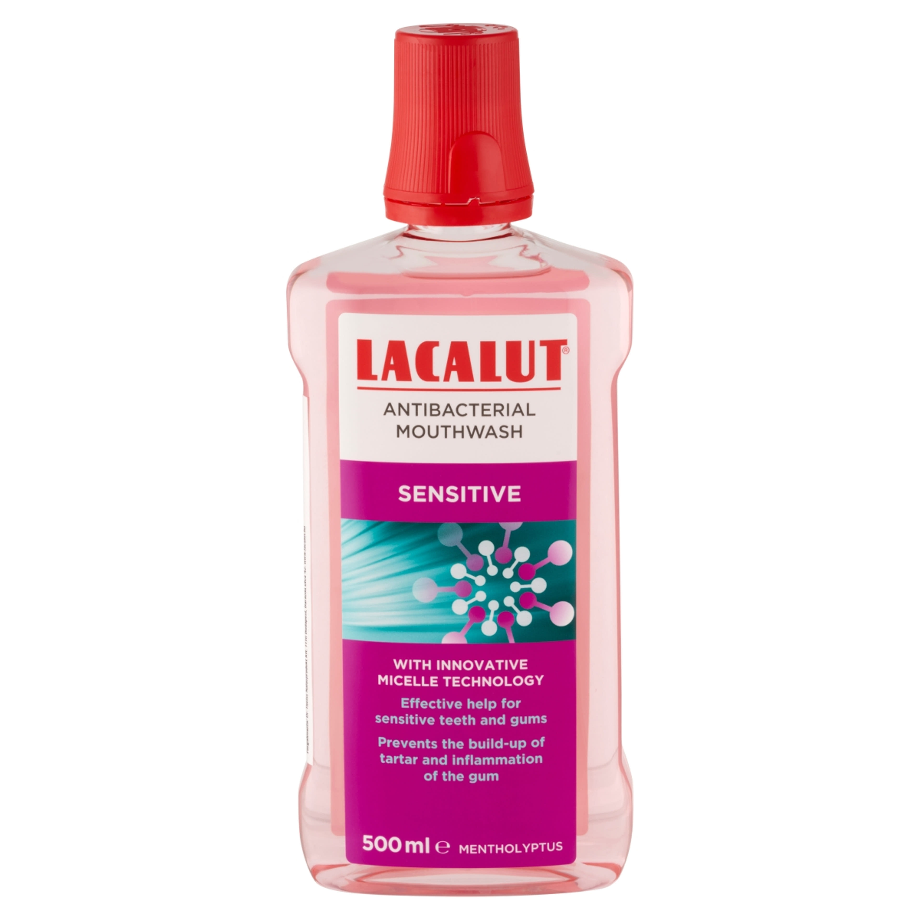 Lacalut Sensitive antibakteriális, micellás szájvíz - 500 ml-2