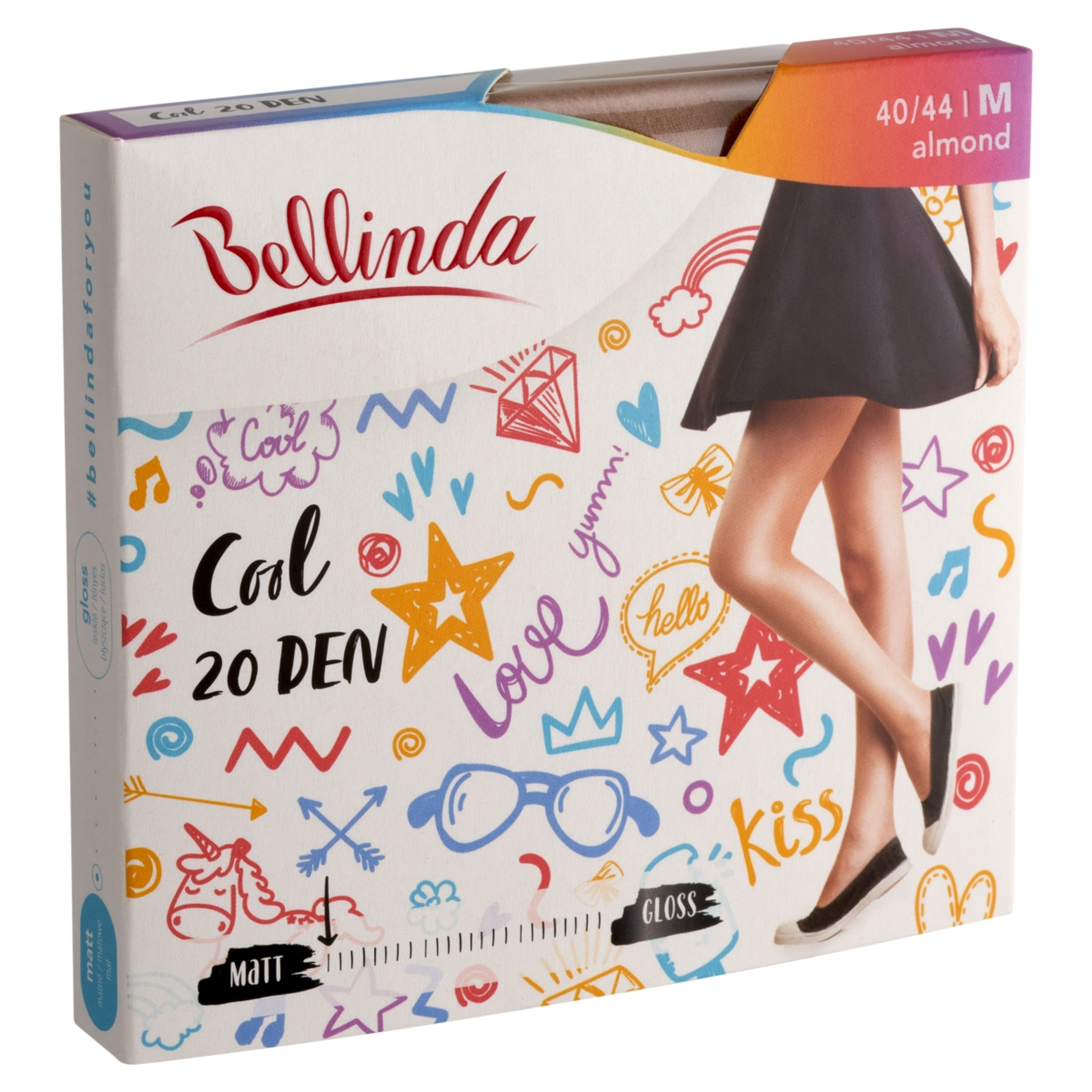Bellinda Cool 20 Den Almond M Harisnya - 1 db-2