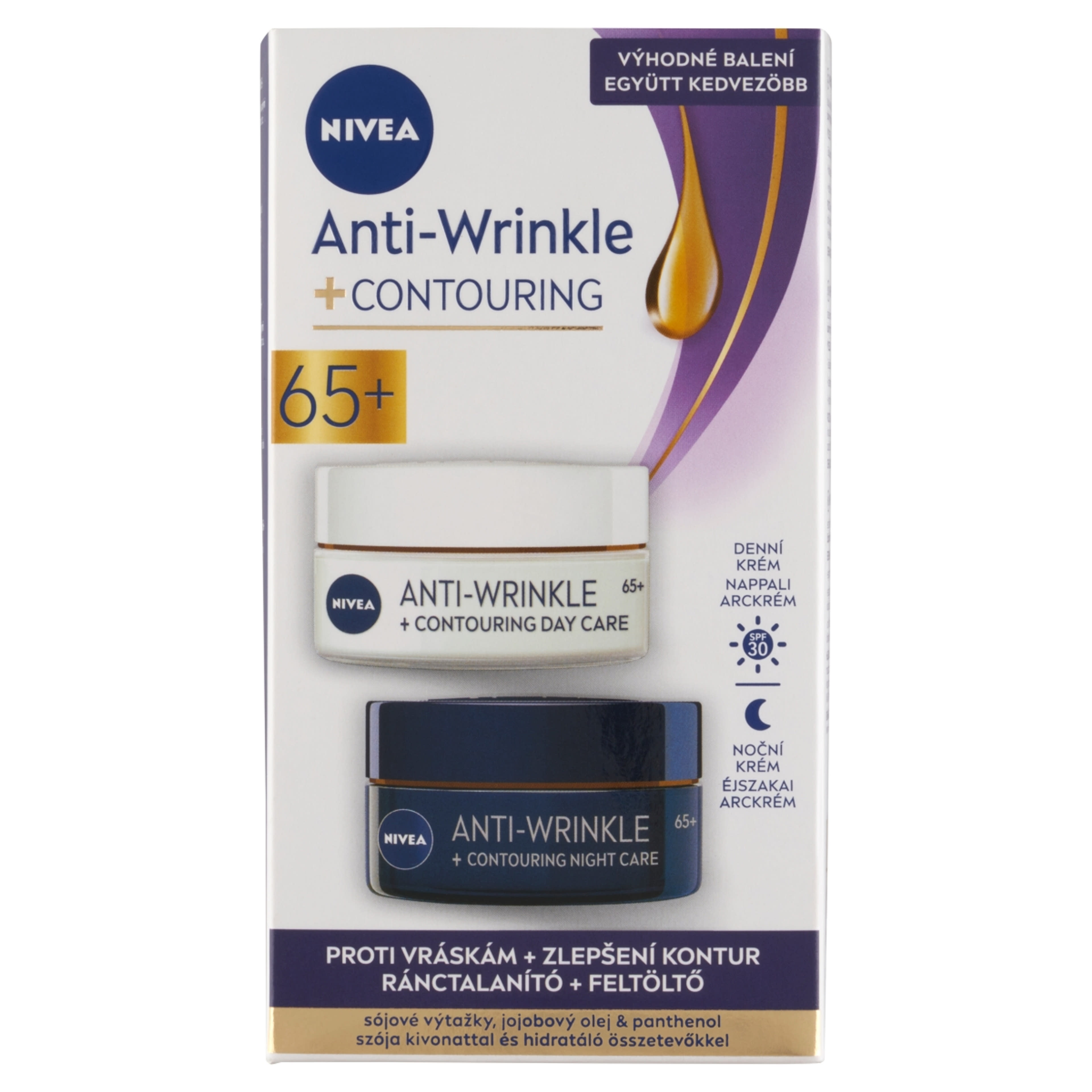 Nivea Anti Wrinkle 65+ ránctalanító nappali + éjszakai krém - 1 db
