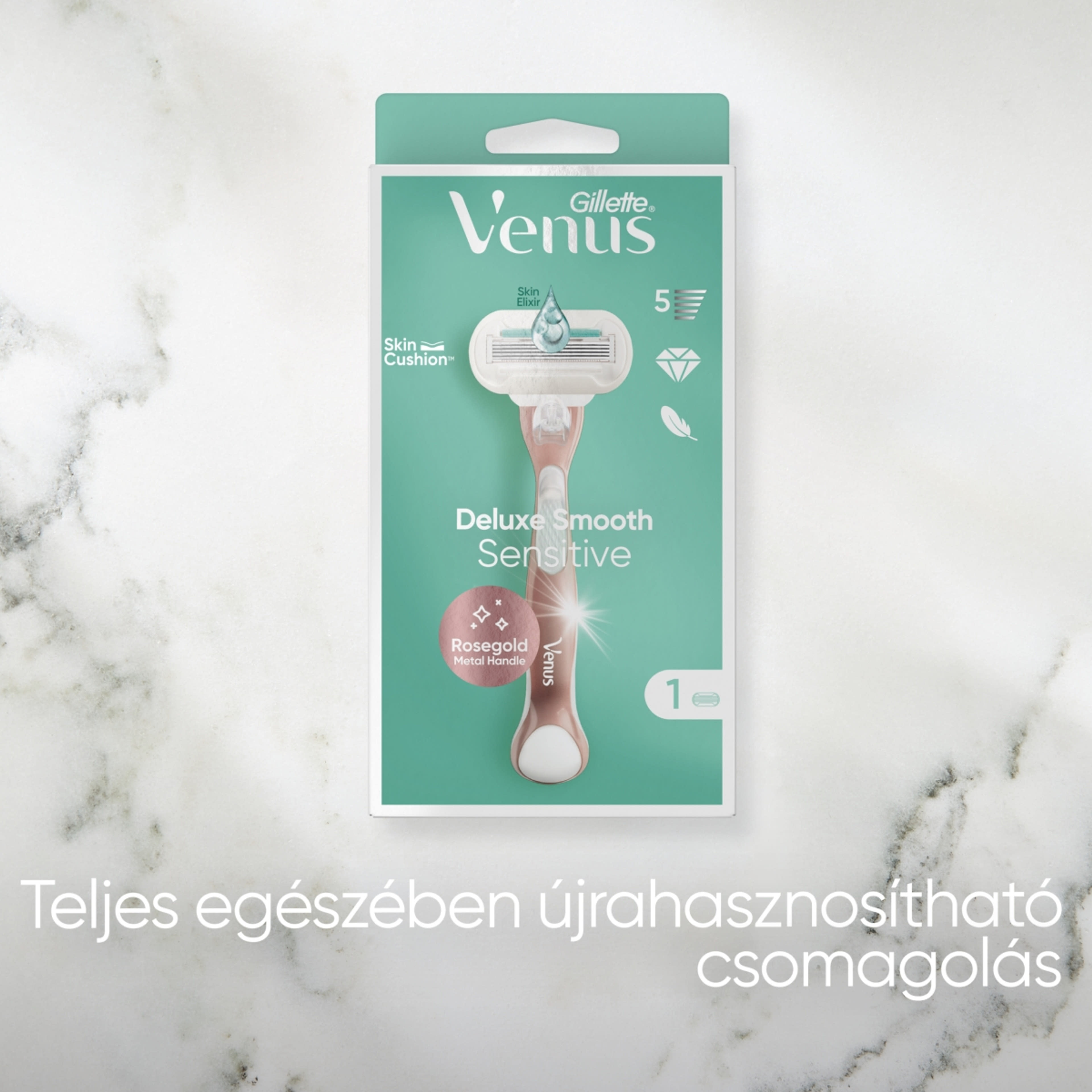 Gillette Venus Extra Smooth Sensitive RoseGold borotvakészülék 5 pengés + 1 borotvabetét - 1 db-7