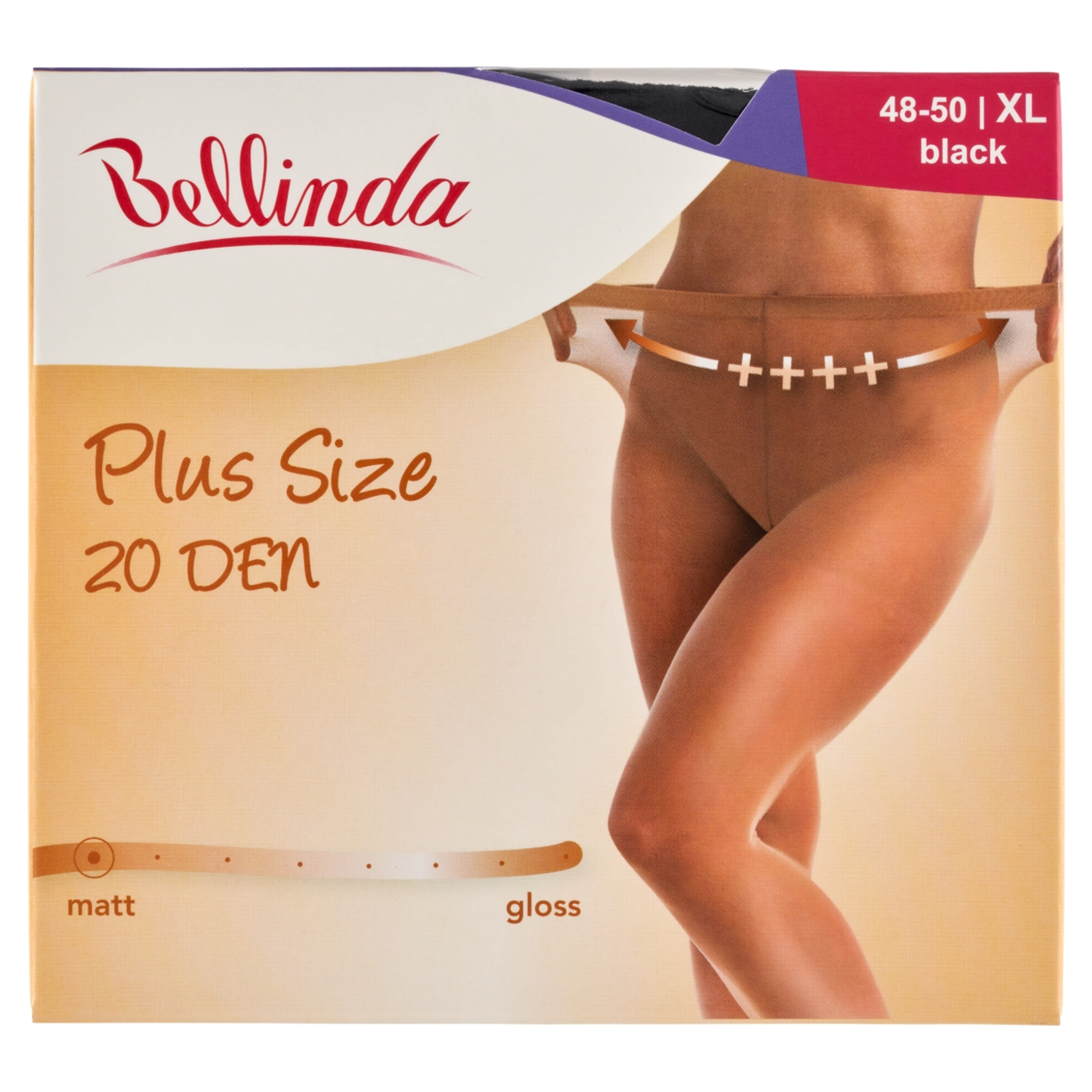 Bellinda Plus Size harisnya, fekete, XL - 1 db-1