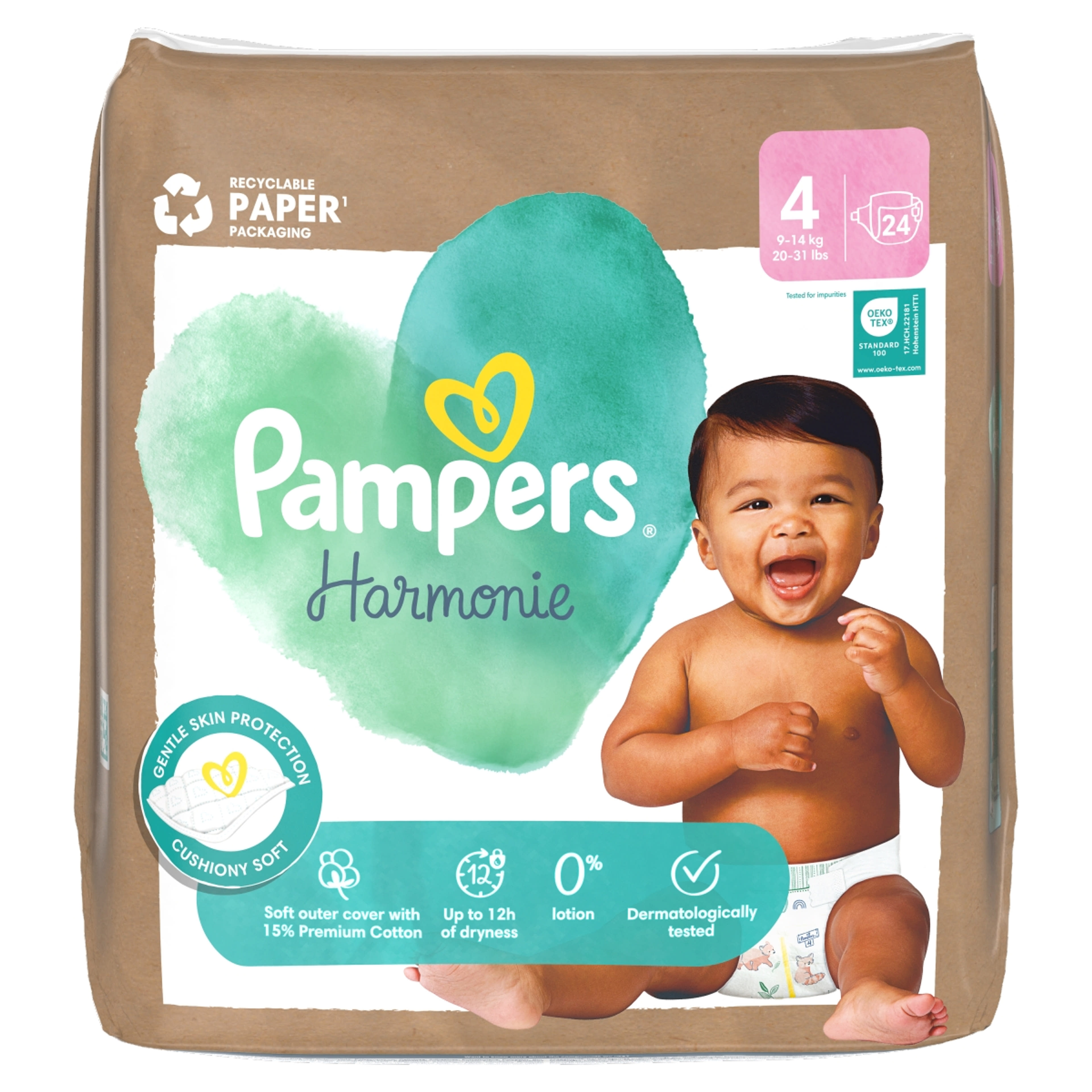 Pampers Harmonie bugyielenka, méret: 4, 9kg-15kg - 24 db-1